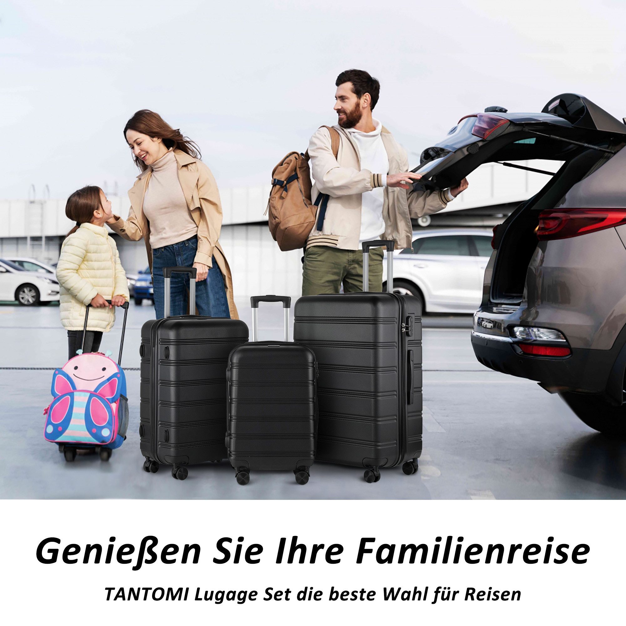 TAN.TOMI Kofferset 3-Tlg ABS Kofferset Rollkoffer günstig online kaufen