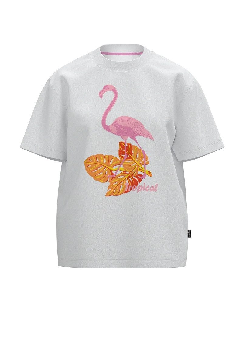 Trigema T-Shirt TRIGEMA T Shirt mit "Tropical" Print (1-tlg) günstig online kaufen