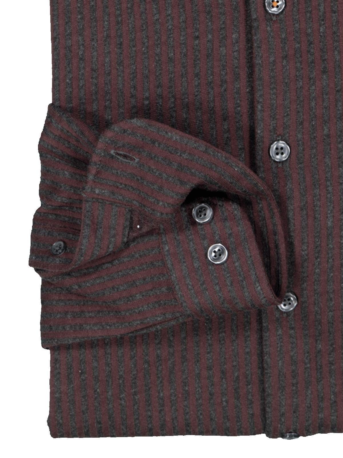 emilio adani Langarmhemd emilio adani Herren Langarm-Hemd regular, Bordeaux