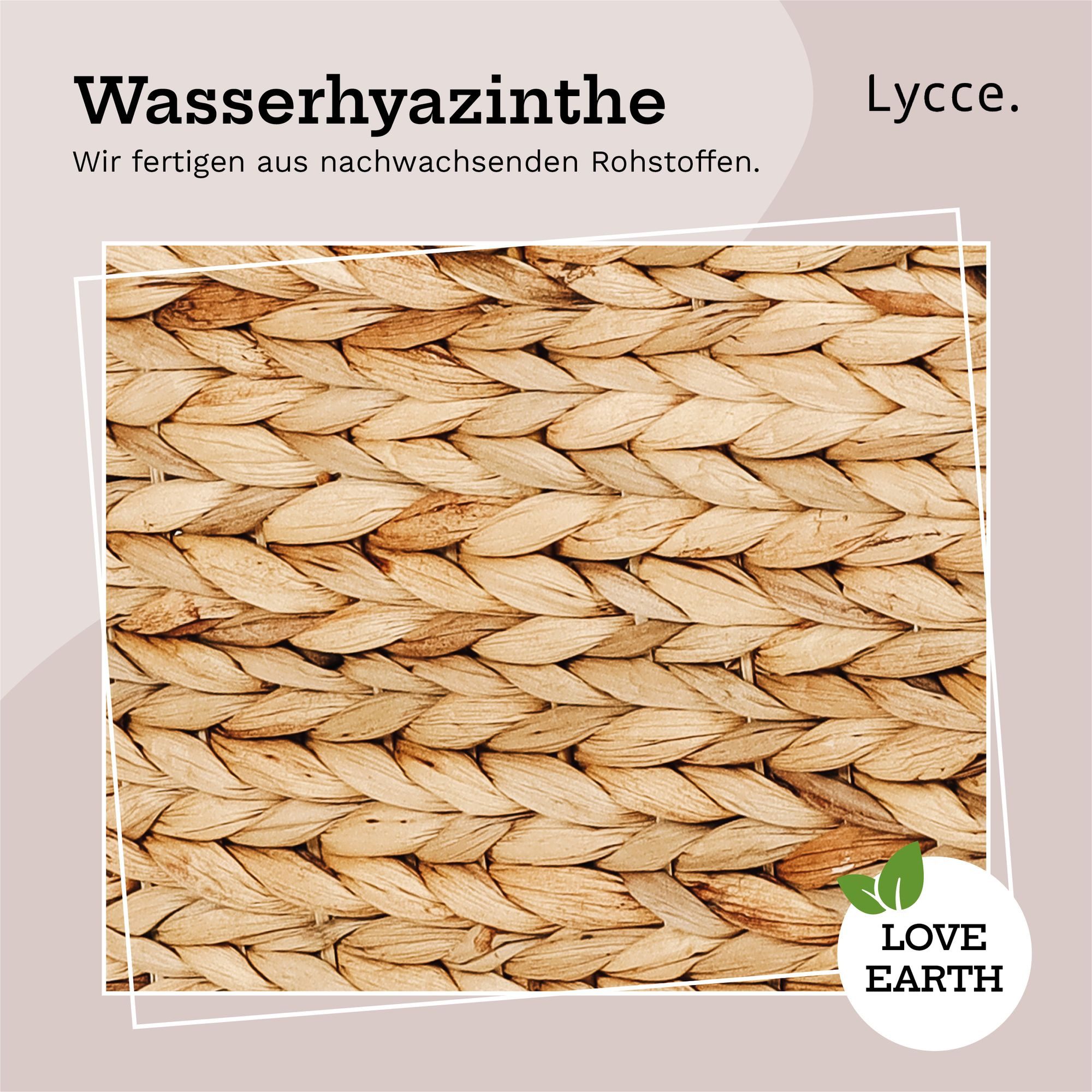 Lycce Regalkorb Kallax Einsatz Aufbewahrungskorb Quader Wasserhyazinthe natur 4er Set (4 St) – Bild 5 von 5