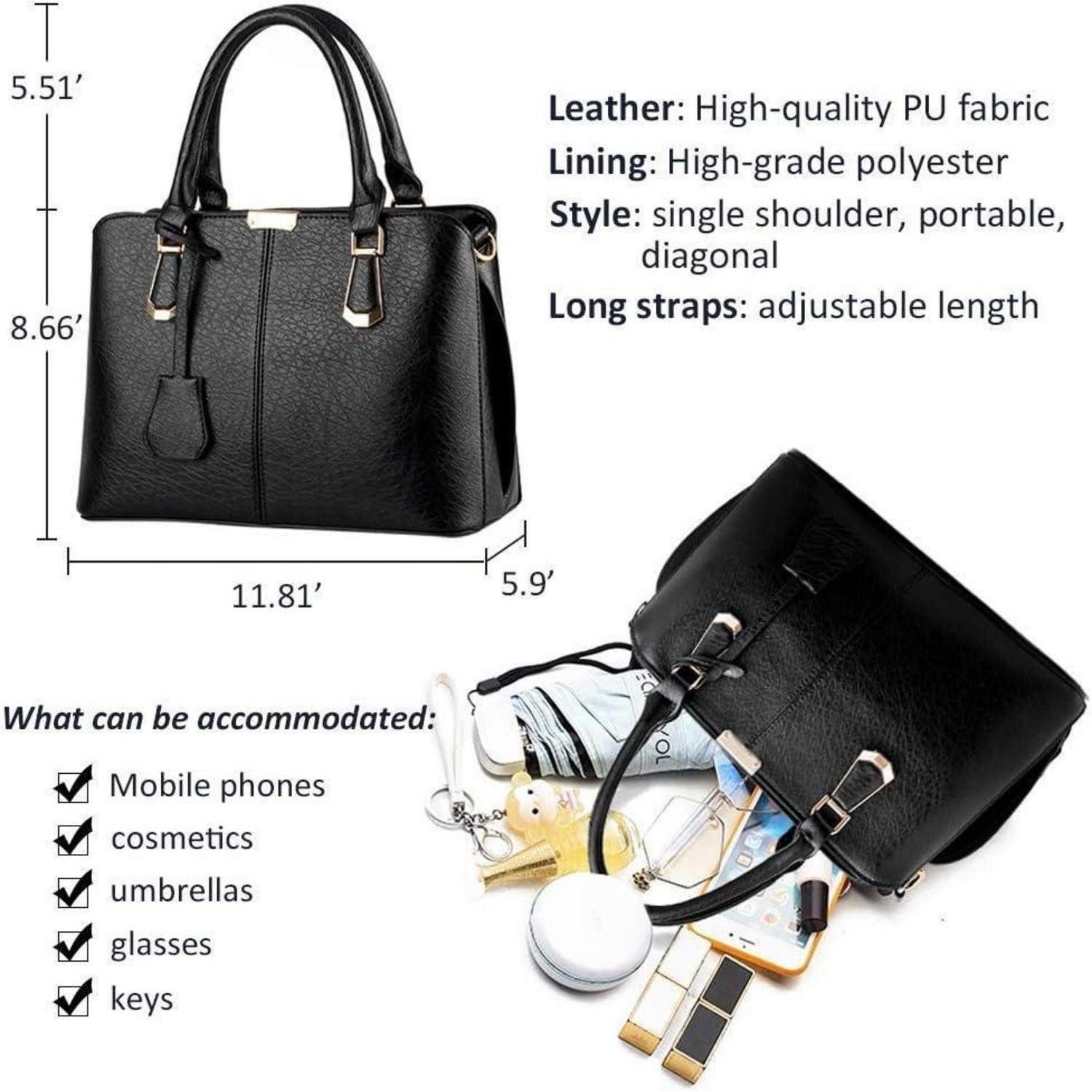 LuxusKollektion Handtasche Damen Henkeltasche Umhängetasche Handtasche PU Leder Tote Modern