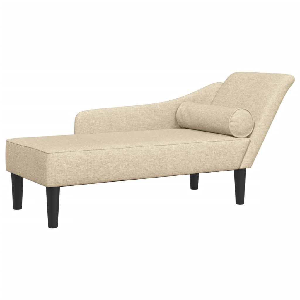 vidaXL Chaiselongue Chaiselongue mit Kissen Creme günstig online kaufen