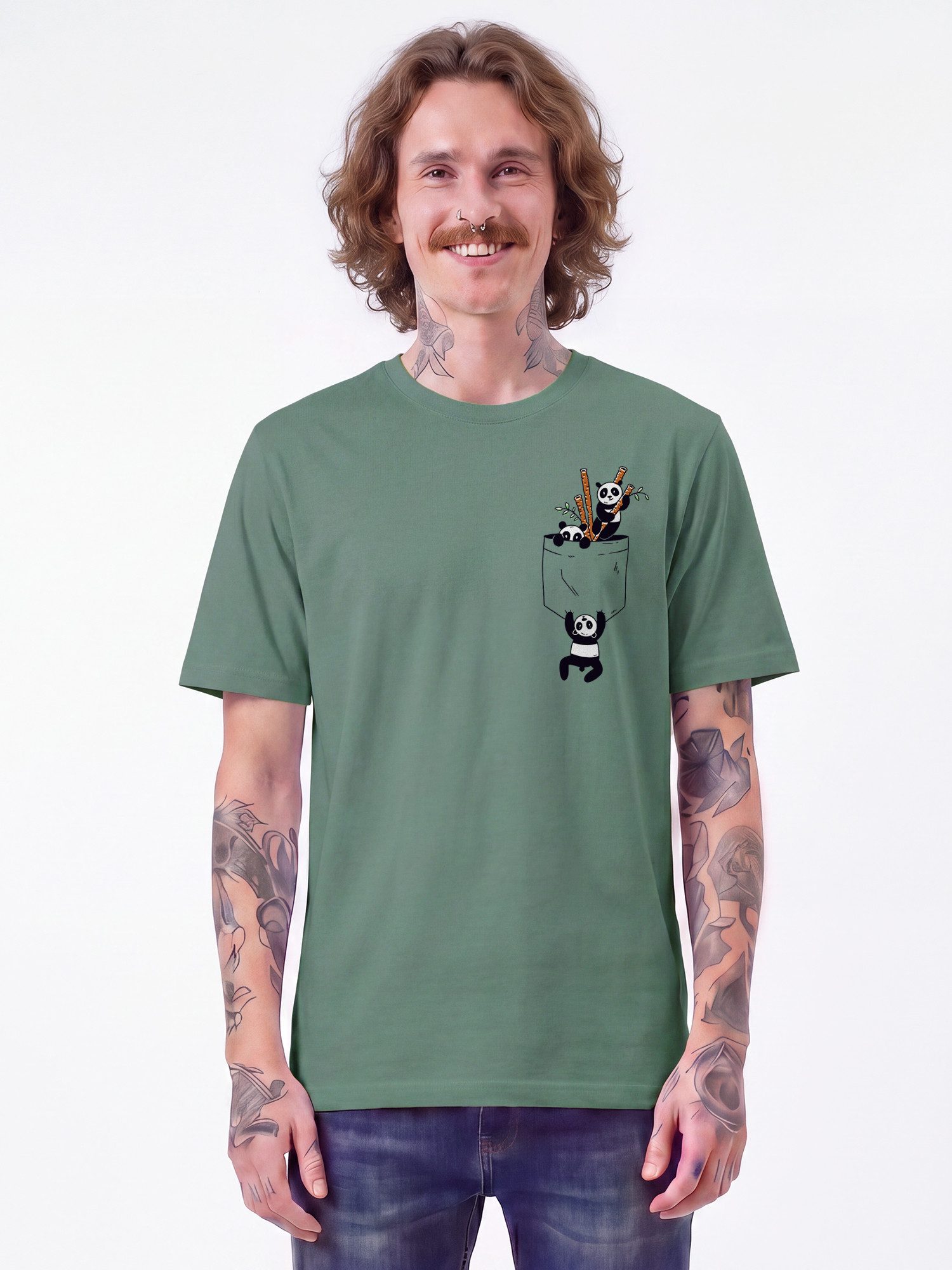 wat? Apparel T-Shirt Pocket Pandas