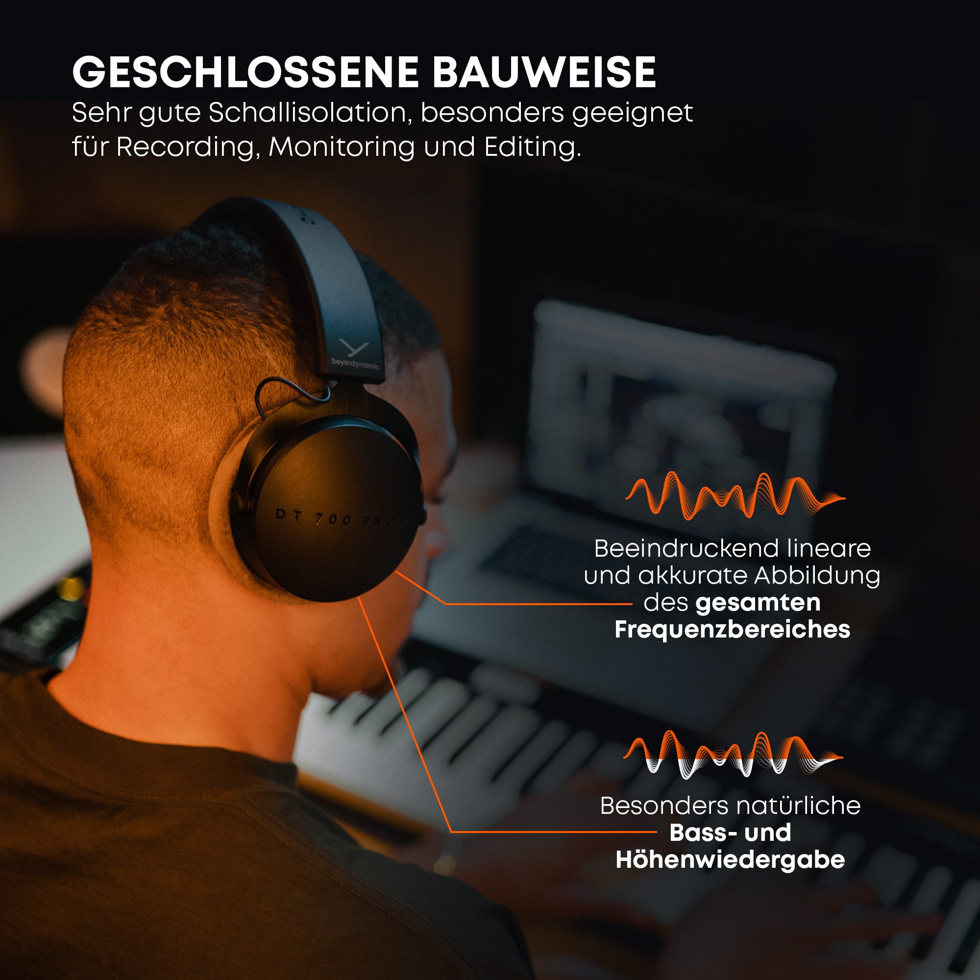 beyerdynamic DT 700 PRO X Over-Ear-Kopfhörer (Made in Germany, geschlossene Bauweise)