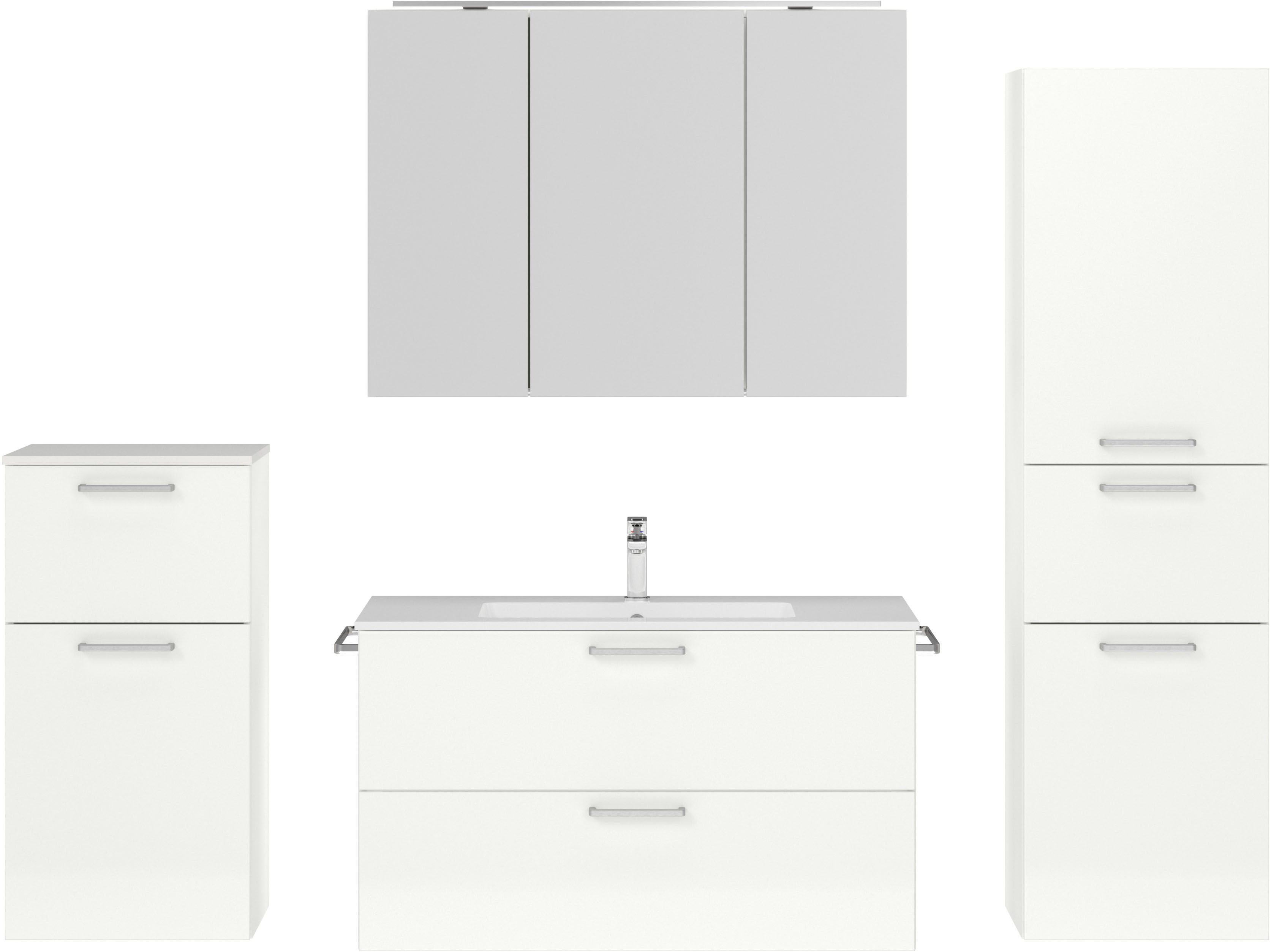 nobilia® Badmöbel-Set Tolvina, (4-St., vormontiert, mit günstig online kaufen