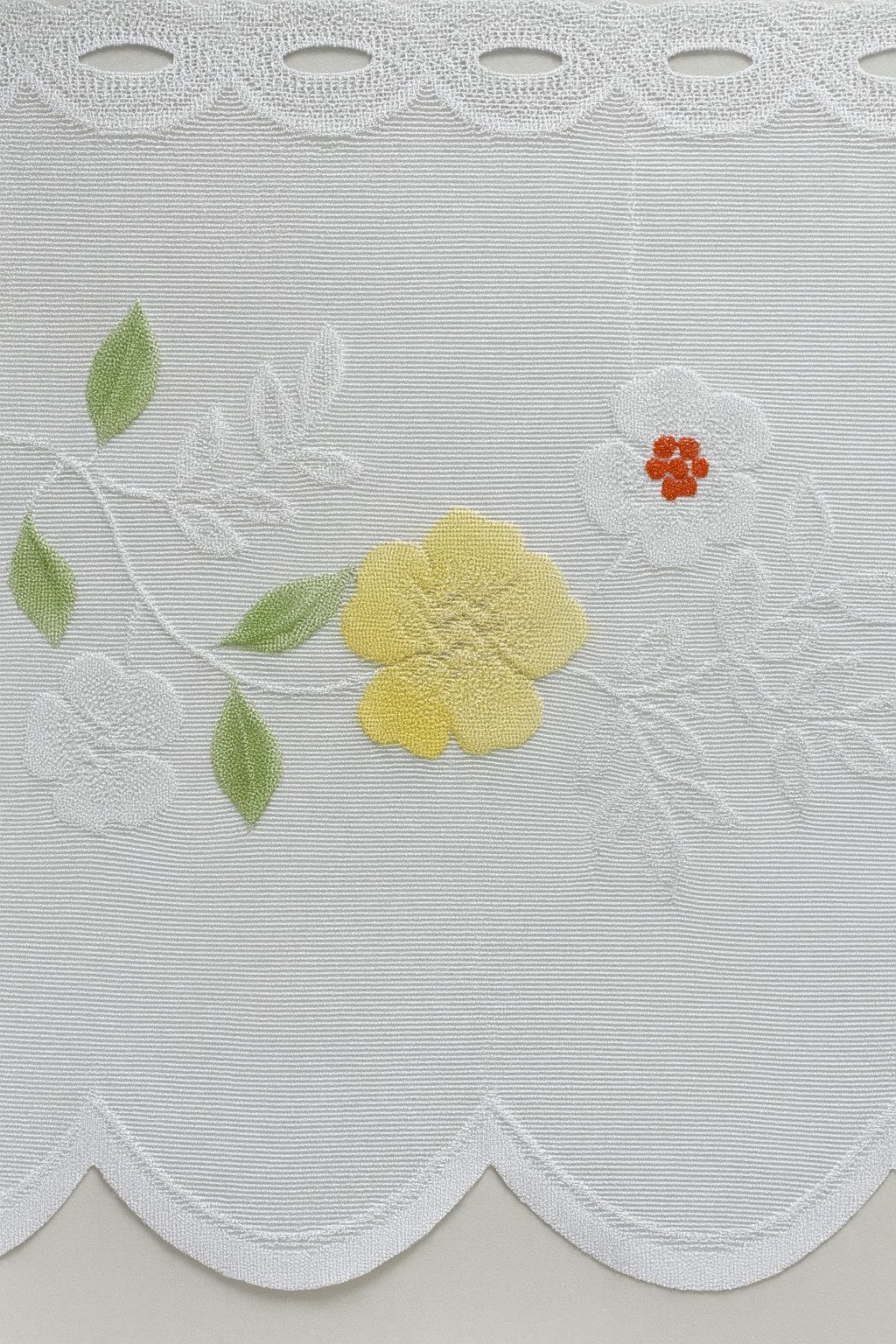 EXPERIENCE Scheibengardine Bistrogardine C-Bogen Set (2-teilig) aus Jacquard 2340 (2 St), Ösen, transparent, bedruckt