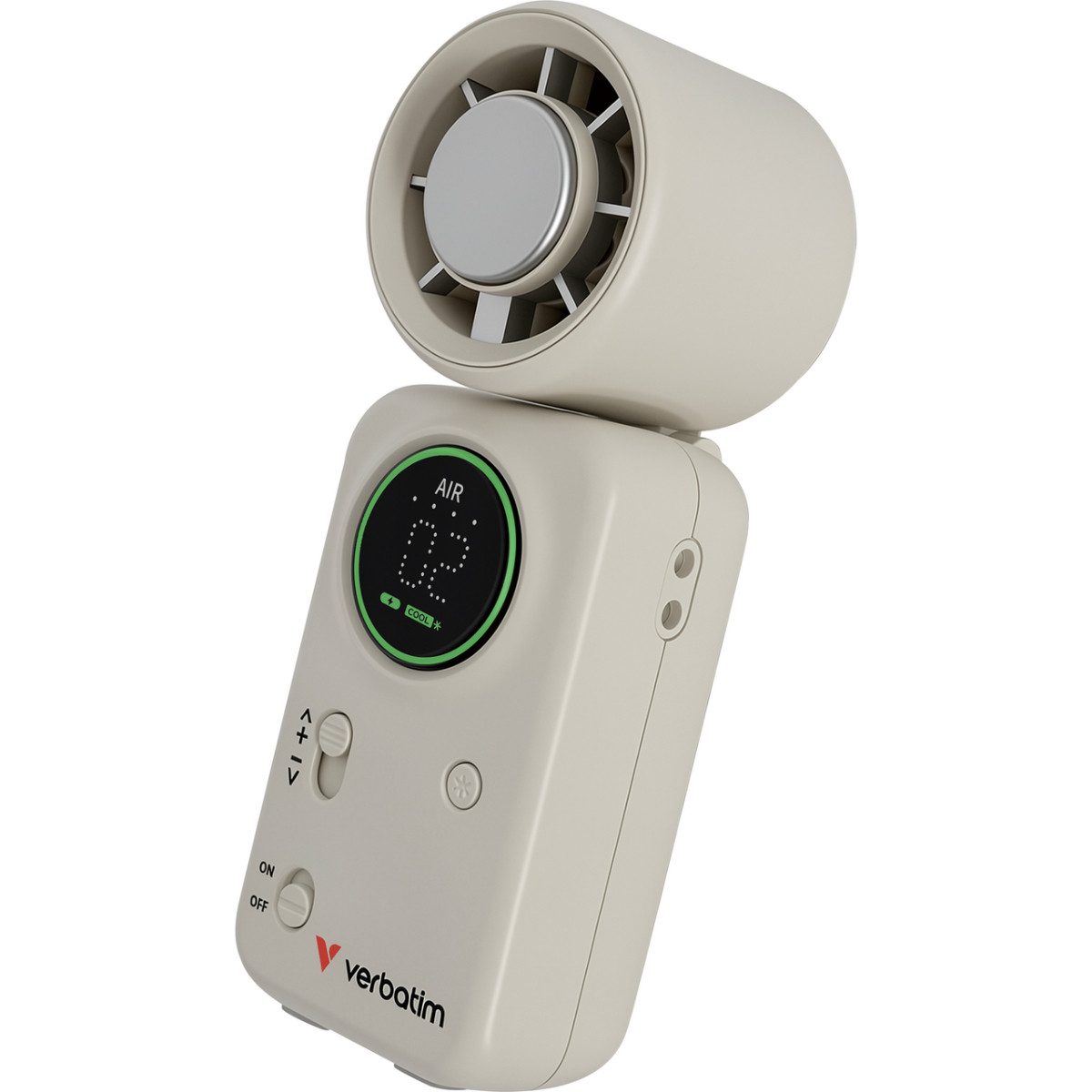 Verbatim Handventilator 32347, Aktive Kühlplatte, Digitaldisplay und klappbares Design