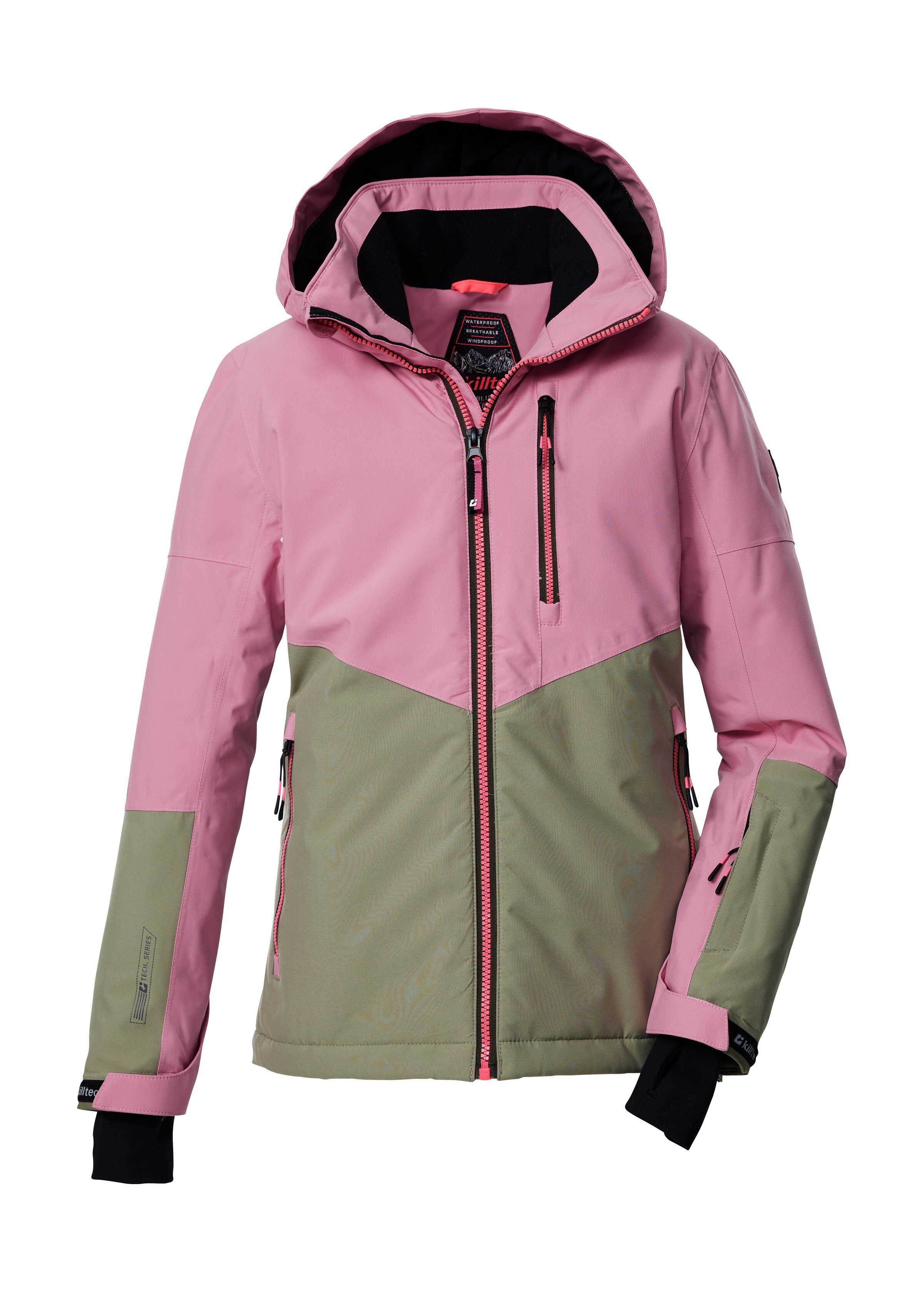 Killtec Skijacke KSW 207 GRLS SKI JCKT Wasserdichte, atmungsaktive Kinderjacke mit reflektierenden Details