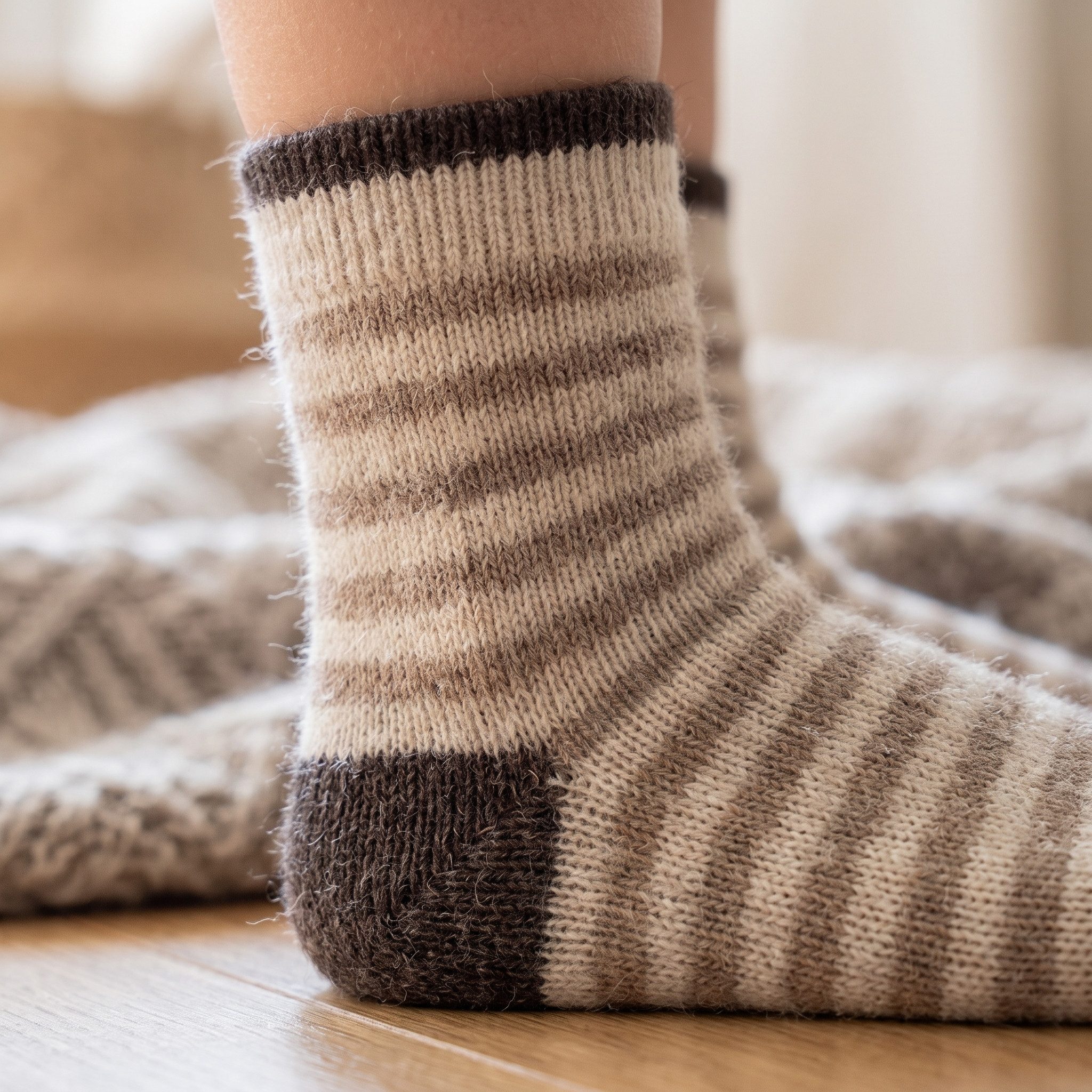 Black Snake Thermosocken Kinder Wollsocken mit Alpakawolle in Ringeloptik für Jungen & Mädchen (Socken-Set, 4-Paar, mehrfarbig 39/42) Vorgewaschene Qualität ble – Bild 4 von 5