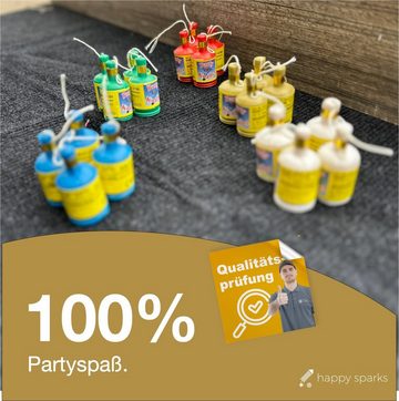 happy sparks® Konfetti 60x Party Schampus Schampusknaller Tischfeuerwerk Partypopper bunt