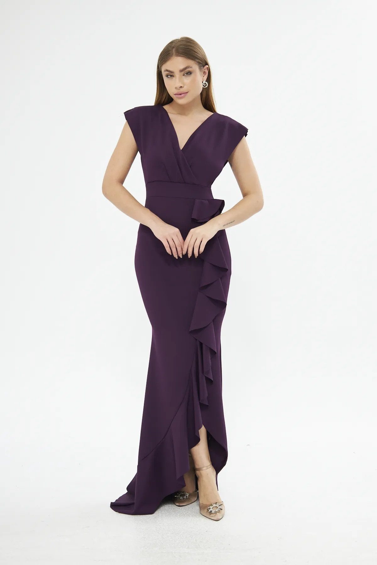 WOMAN VISION Minikleid Ärmelloses Maxikleid mit Wickelausschnitt günstig online kaufen
