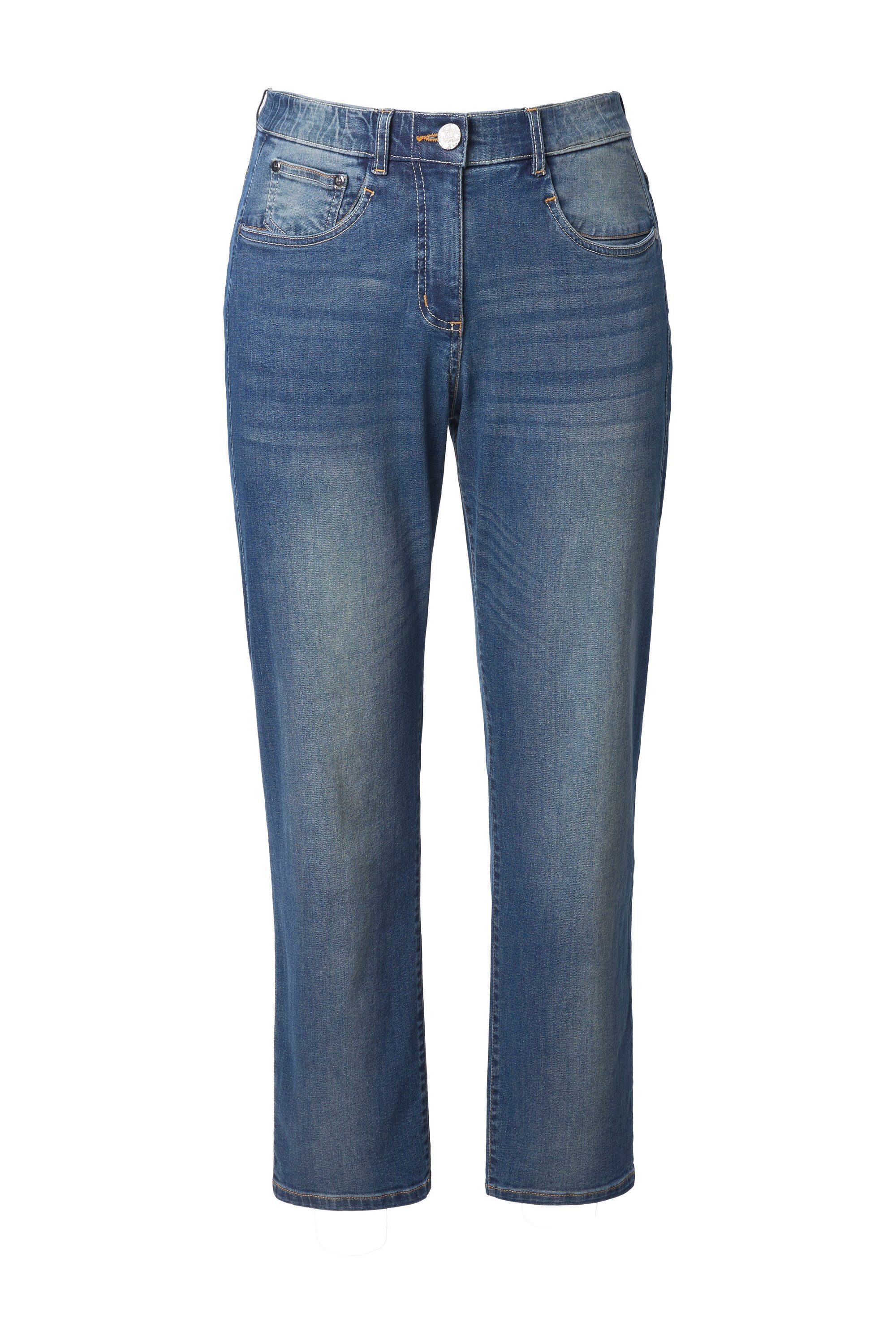 Ulla Popken Regular-fit-Jeans Boyfriend-Jeans Ziernähte bequeme günstig online kaufen