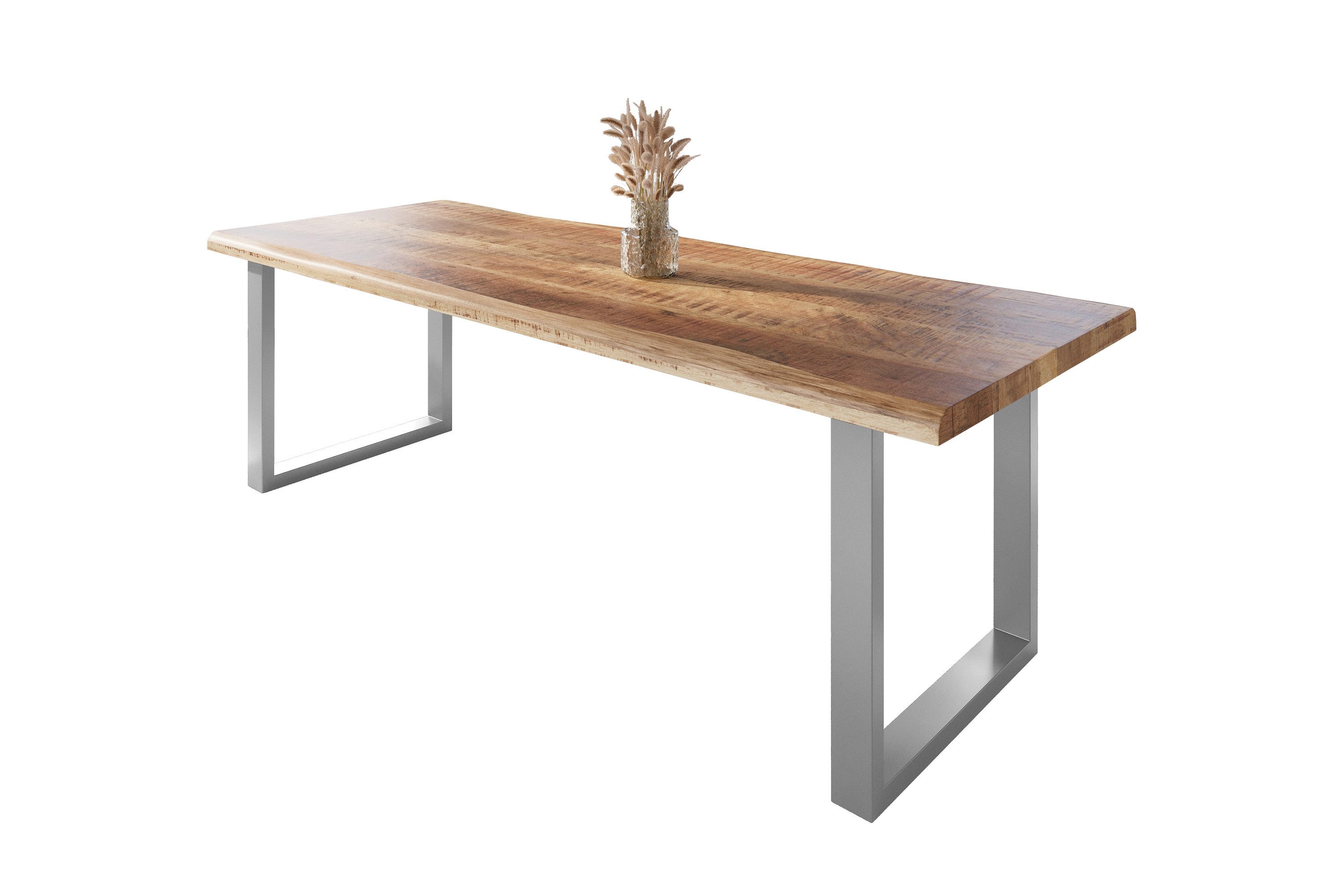 SAM® Esstisch Waves, Mangoholz, gedoppelte Tischplatte, günstig online kaufen