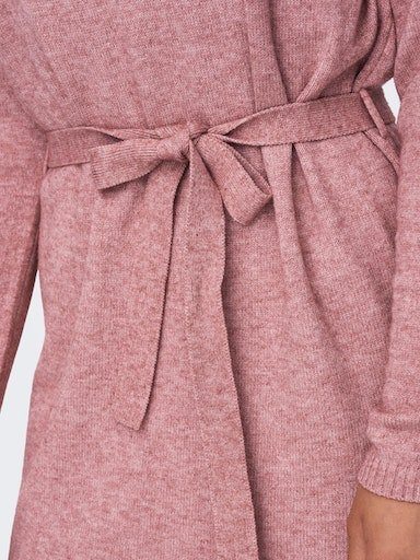 L/S DRESS Rose EX Dusty Detail:MELANGE BELT Strickkleid KNT ONLLEVA ONLY