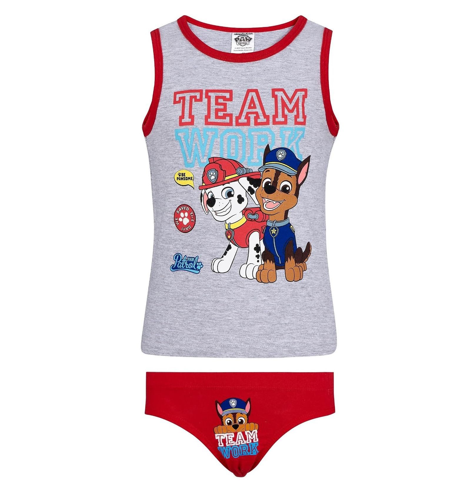 PAW PATROL Hemd & Hose Paw Patrol Jungen Unterwäsche Set Tankshirt & Slip 2-teilig Sommer (Set, 2 Teile Jungen Bekleidungsset) Jungen Unterwäsche Set Hemd + Slip