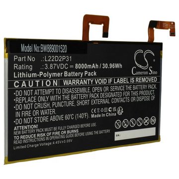 vhbw Ersatz für Lenovo L22D2P31 für Tablet-Akku Li-Polymer 8000 mAh (3,87 V)