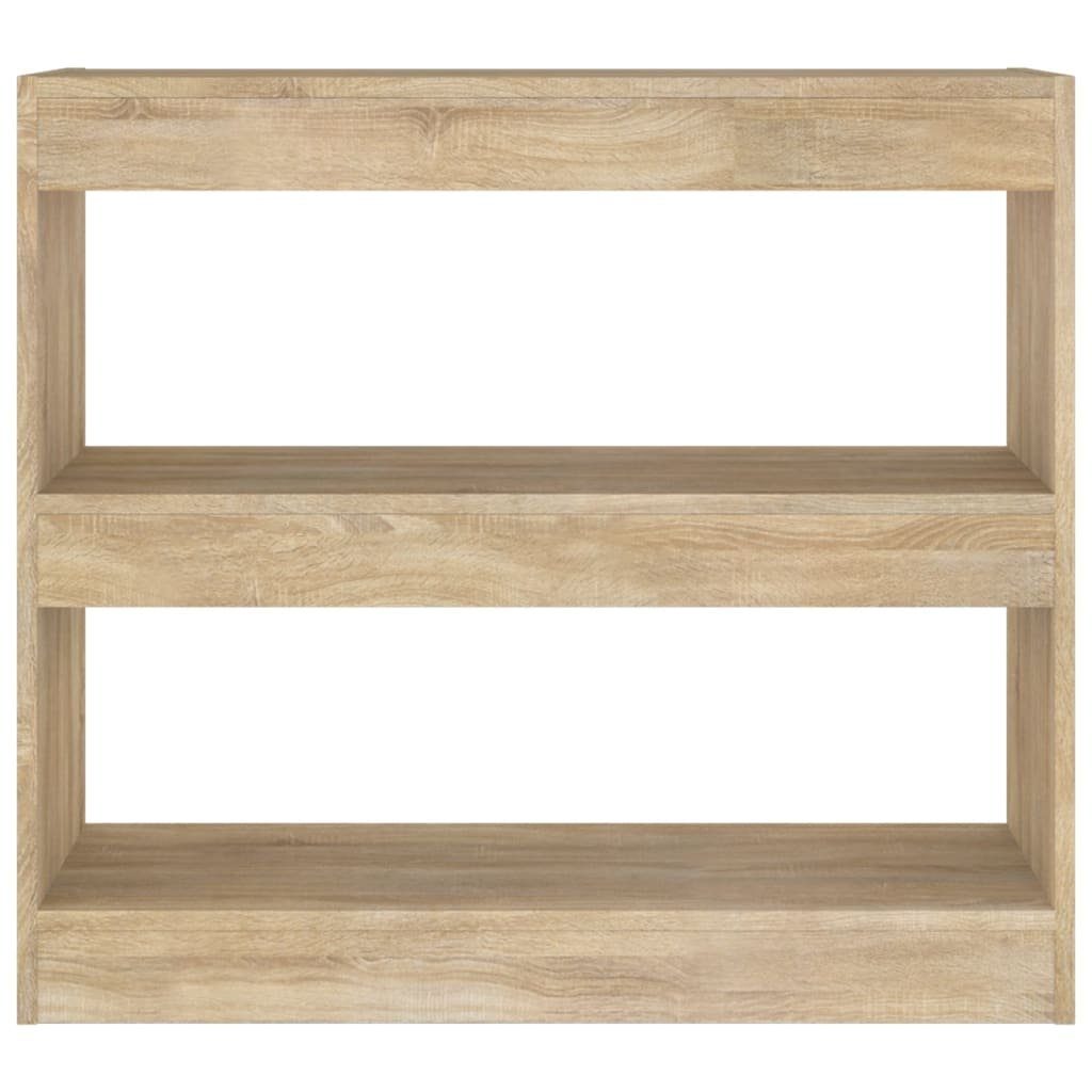 vidaXL Bücherregal Bücherregal/Raumteiler Sonoma-Eiche 80x30x72 cm, günstig online kaufen