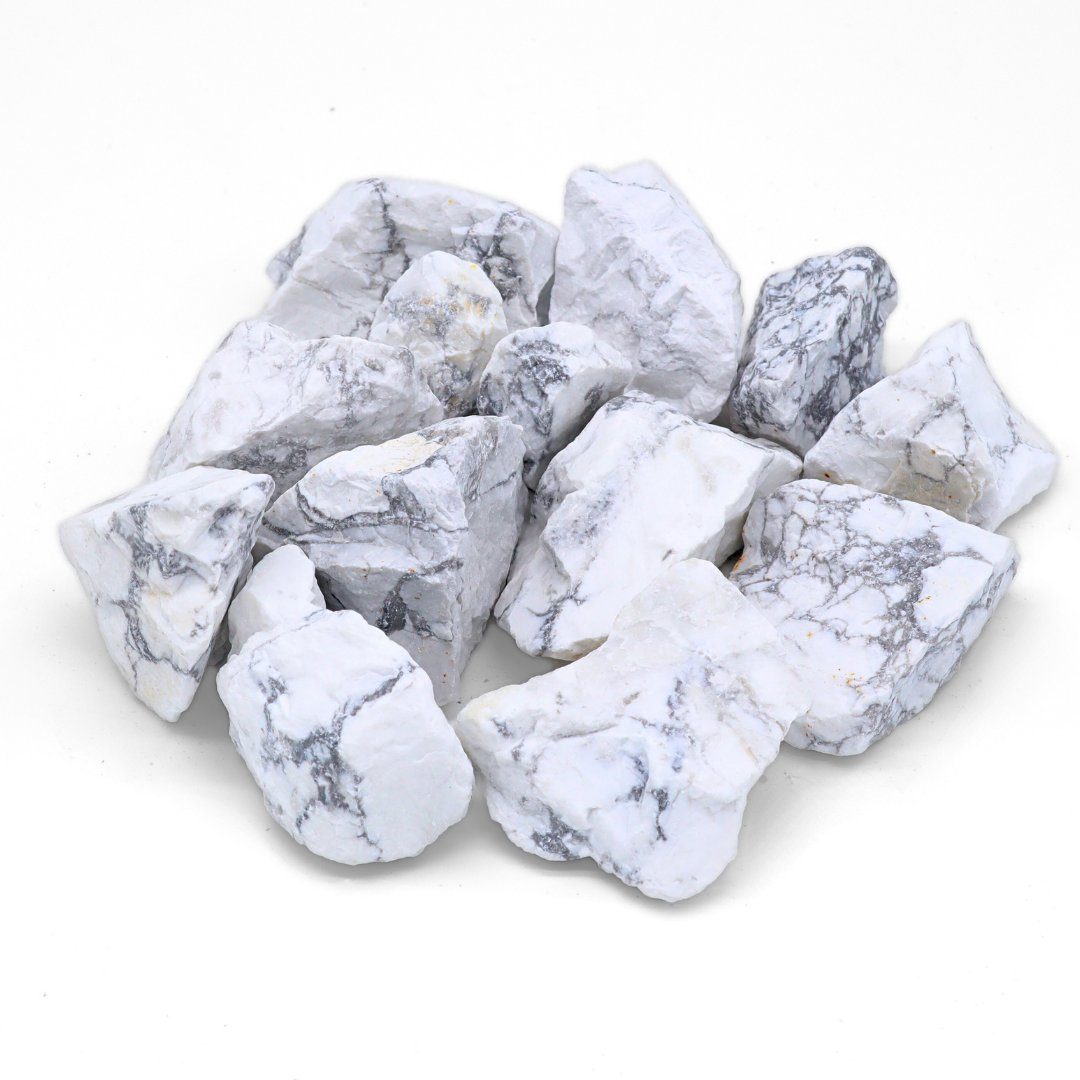Edelsteine, Natursteine LAVISA echte Mineralien Dekosteine, Howlith Edelstein Kristalle,