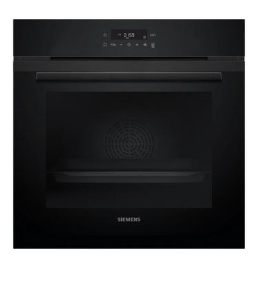 SIEMENS Backofen iQ300 HB272ABB0 Einbau-Backofen Deep black inox, EEK: A,  mit Teleskopauszug nachrüstbar, Pyrolyse-Selbstreinigung, activeClean® -  Selbstreinigungs-Automatik