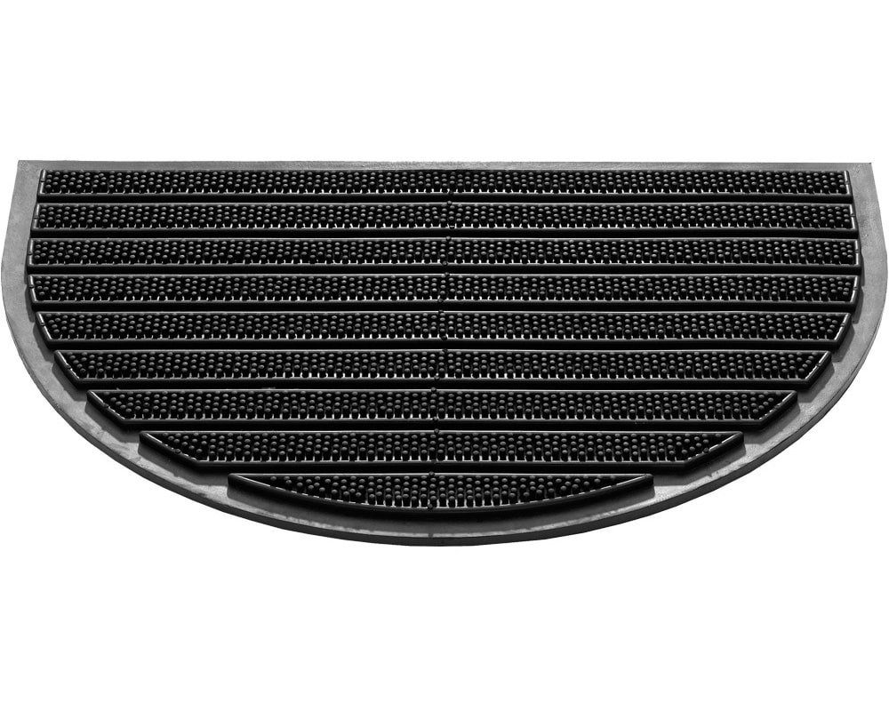 2er Pack Leiter Fußmatten Rutschfest - Gummi Polster 60mm Durchmesser, Schwarz