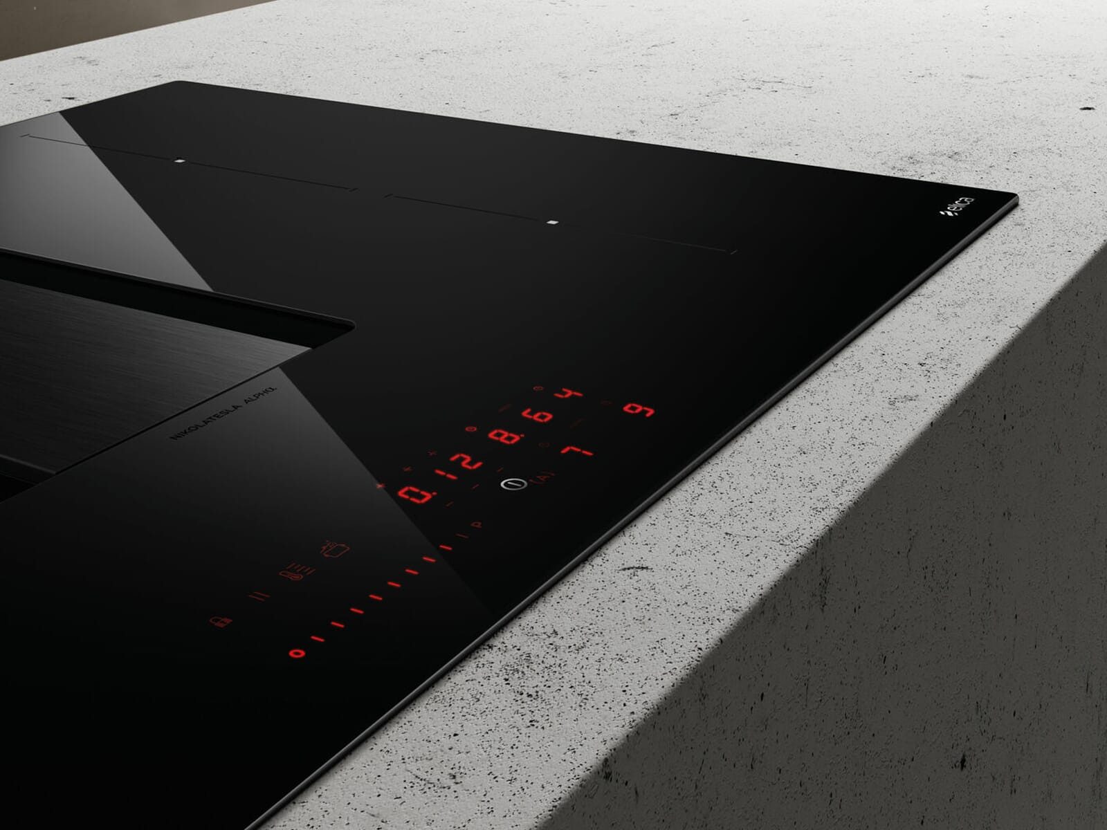 Elica Kochfeld mit Dunstabzug PRF0183127, Timer, TouchControl-Bedienung