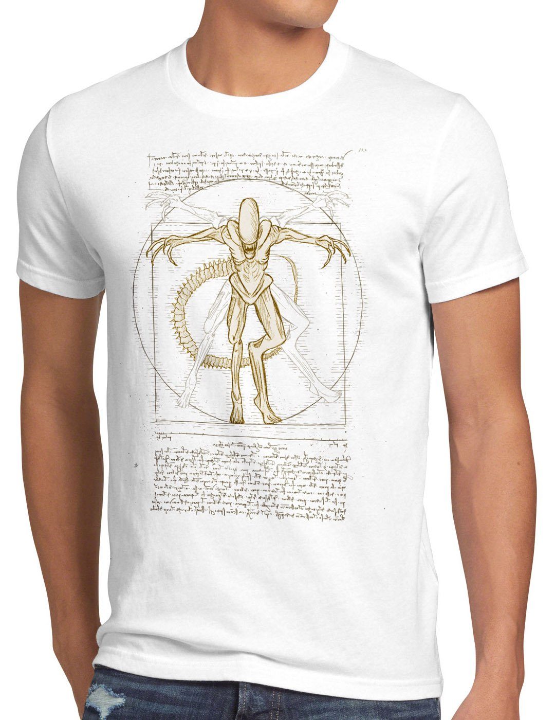 style3 T-Shirt Vitruvianischer Xenomorph ripley kino günstig online kaufen