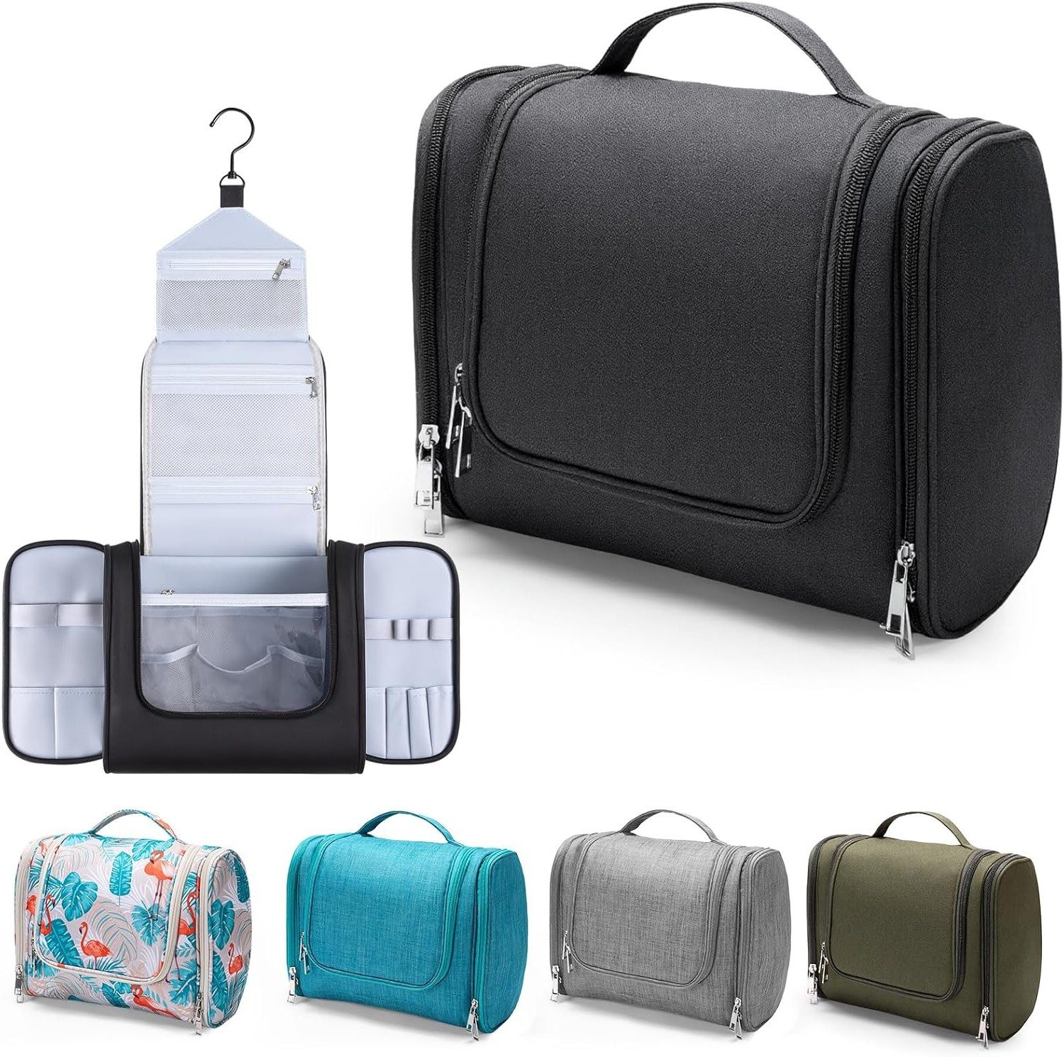 Kulturbeutel Kulturbeutel zum Aufhängen große wasserdichte Reise Waschtasche 4 in 1
