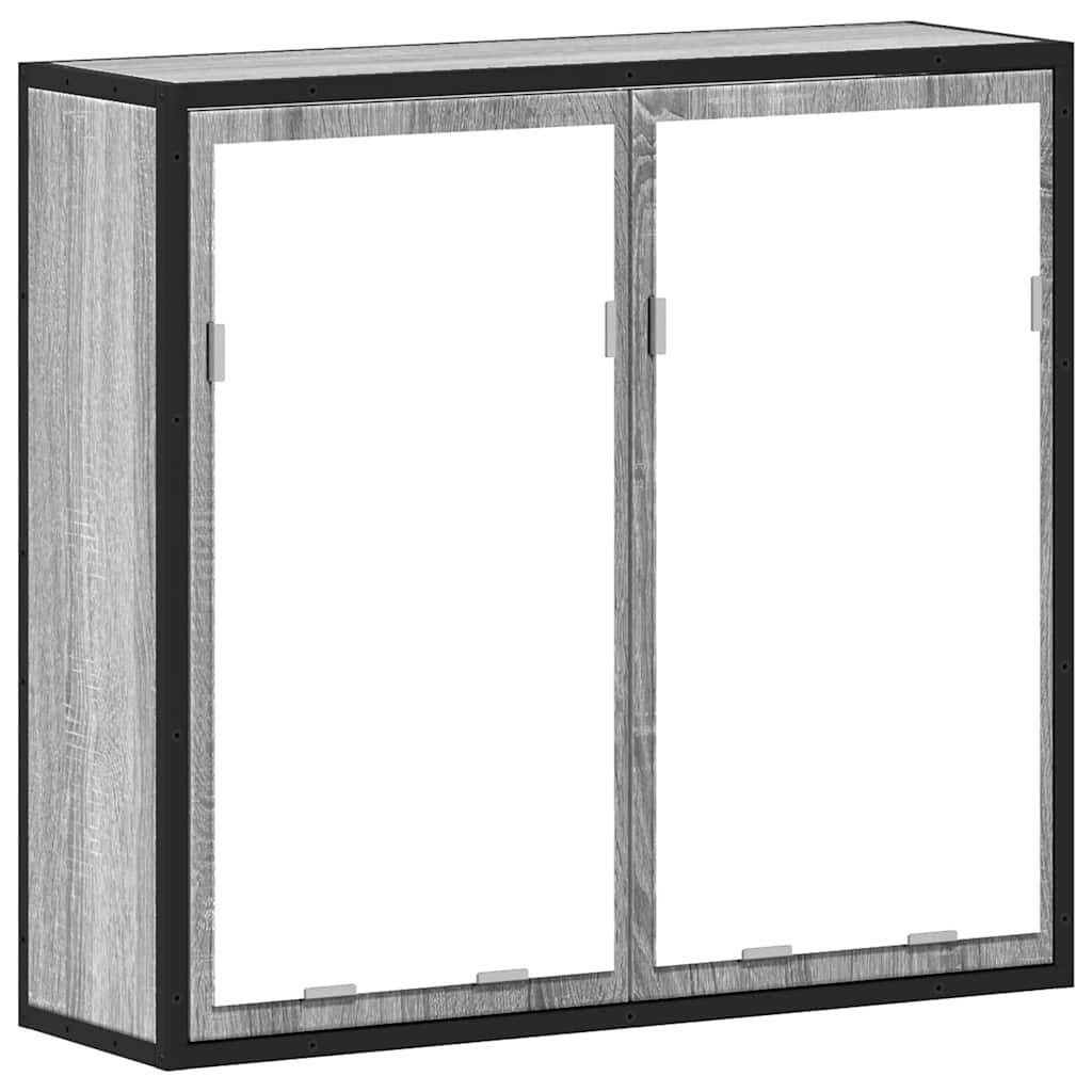 vidaXL Badezimmerspiegelschrank Bad-Spiegelschrank Grau Sonoma 65x20x60 günstig online kaufen