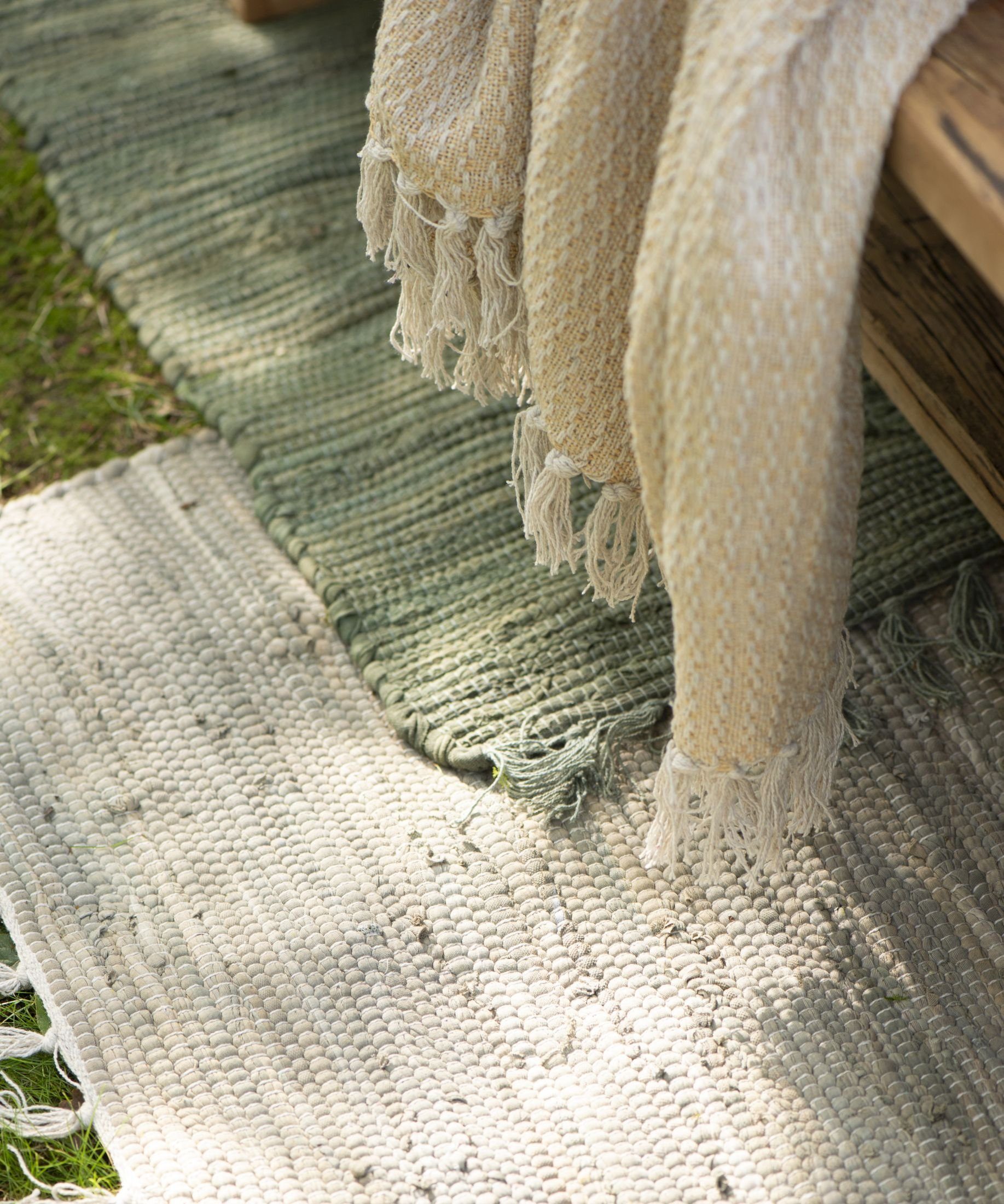 Wohndecke Decke Plaid Kuscheldecke Wohndecke Gelb Creme 130x160cm Ib Laursen, Ib Laursen