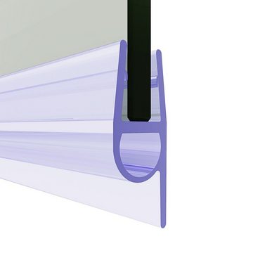 SONNI Duschdichtung Duschdichtung PVC für 6mm Glasdicke 70/80/90/100/120cm, L: 70 cm, verlängerter Innenlippe, Duschprofil, Wasserabweiser, Ersatzdichtung