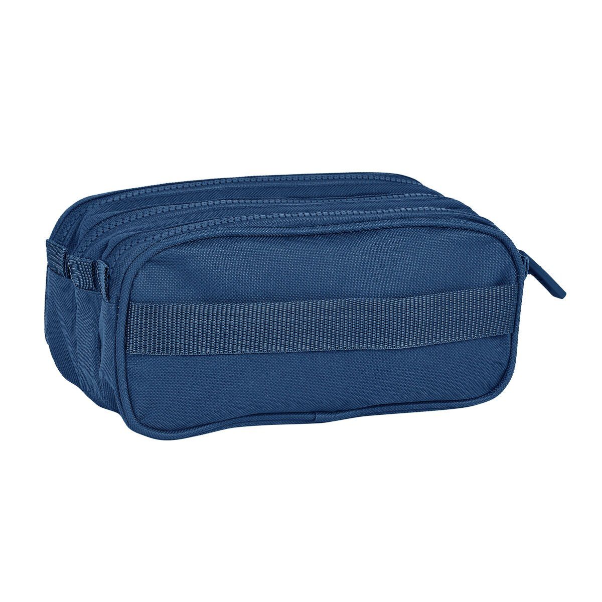 safta Federtasche Safta Dreifaches Mehrzweck-Etui Marineblau 21,5x10x8 cm für Schule und