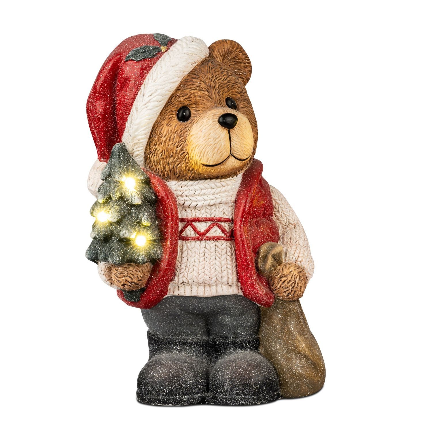 formano Weihnachtsfigur Winterzeit, Mit Timerfunktion, Mehrfarbig, Teddy, H: 40cm