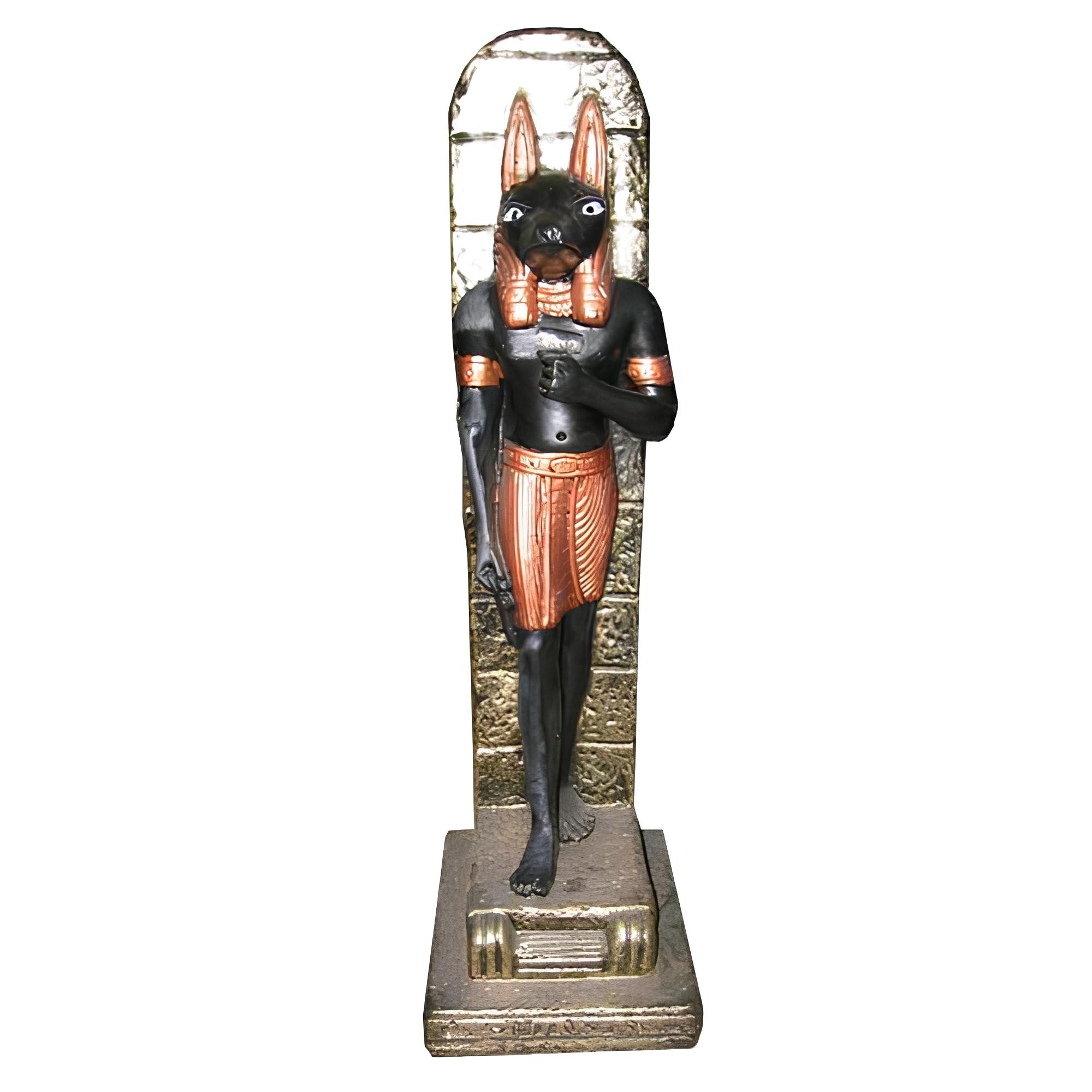 Dekofigur Ägyptische Anubis-Figur aus Kunststoff - Göttlichkeit des Todes
