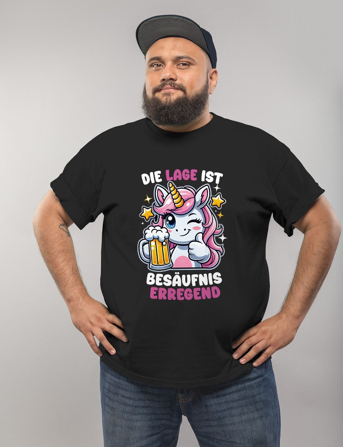 MoonWorks Print-Shirt Herren T-Shirt Party Feiern günstig online kaufen