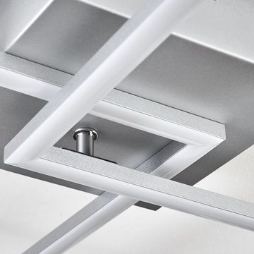 hofstein Deckenleuchte moderne Deckenlampe aus Metall/Kunststoff in Titanfarben/Weiß, LED fest integriert, 3000 Kelvin, mit verstellbarem Schirm, Länge max. 74,5 cm, 20 Watt, 2250 Lumen