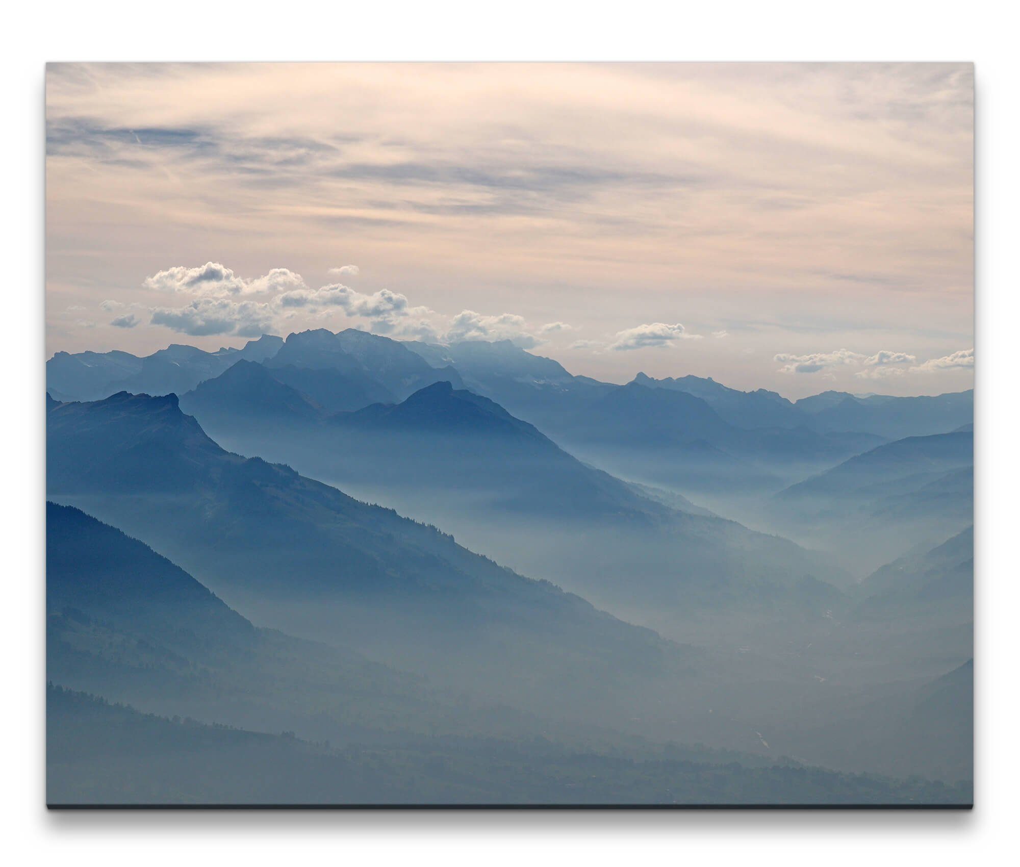 Leinwandbild Bilder XXL Nebelgebirge Wandbild auf Leinwand