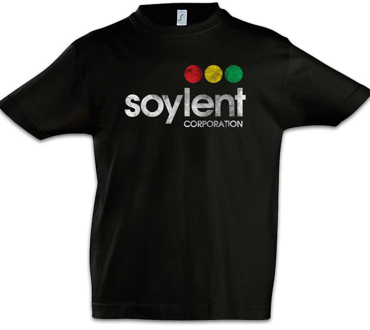 Print-Shirt Soylent Corporation Kinder T-Shirt Green Firma Company Sign Logo 2022