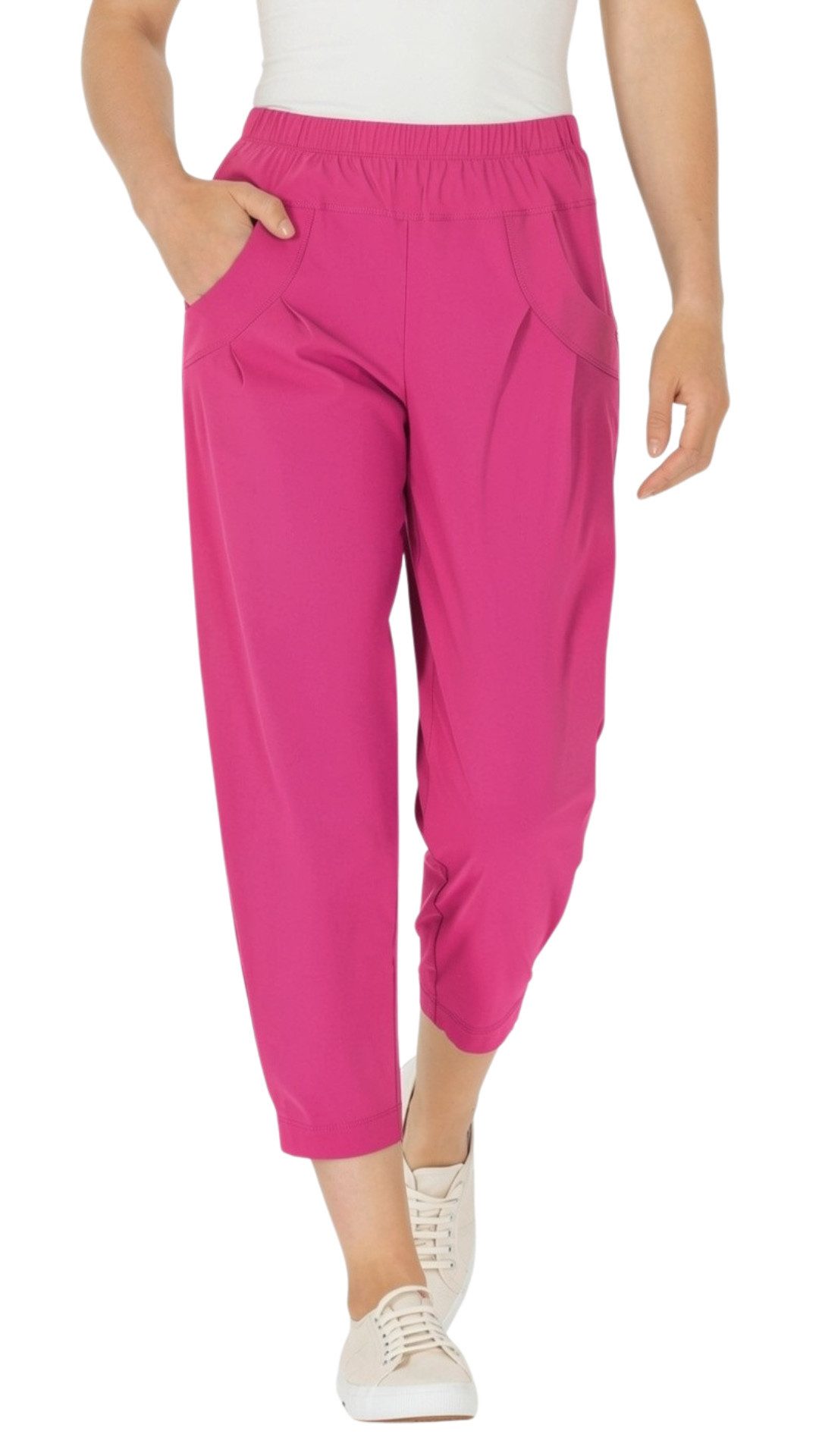 Stehmann Schlupfhose Stehmann, Rachell-650 in leichter Sommerqualität mit Faltendetails Faltendetails an den Taschen