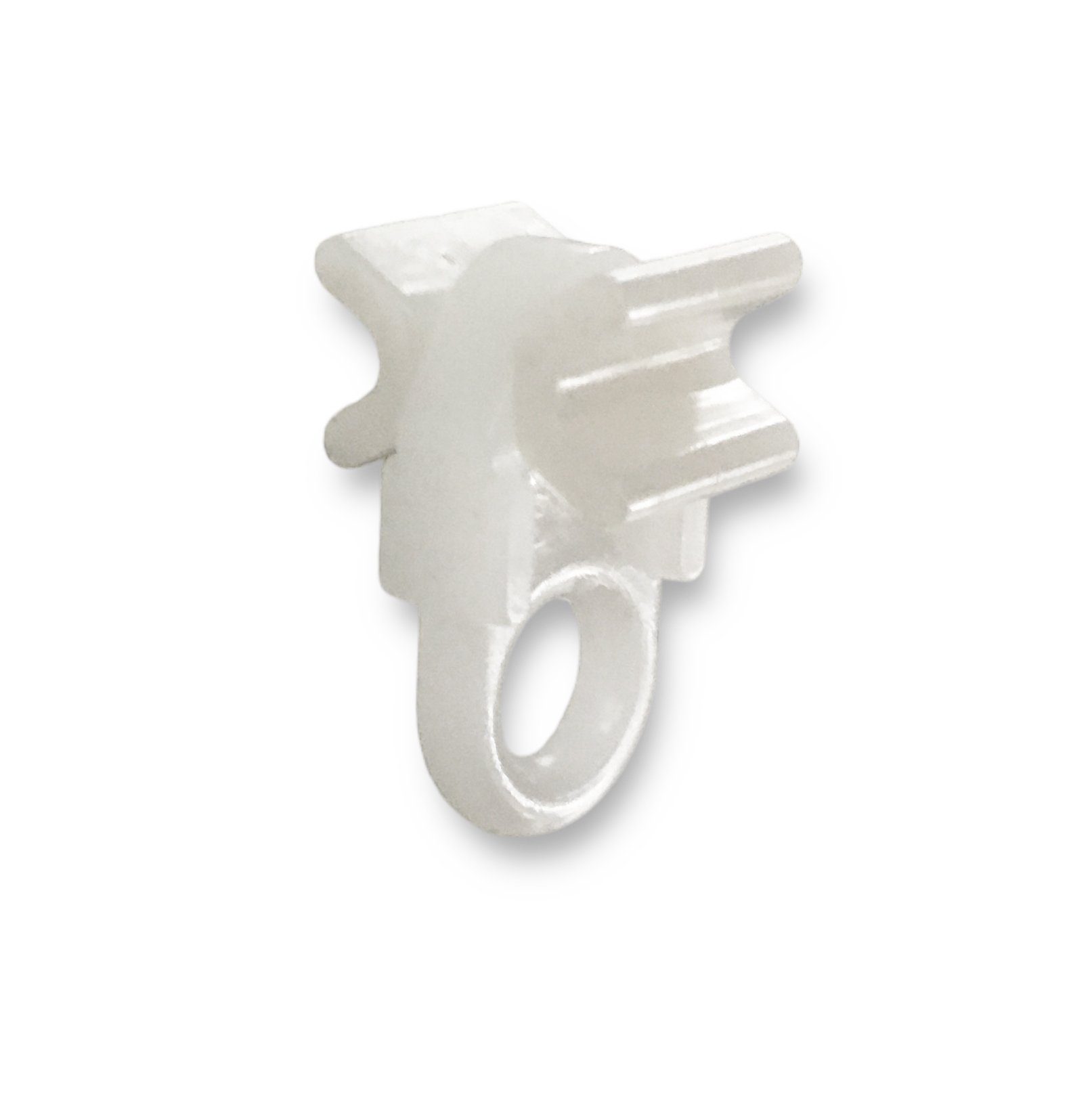 nodeko Gardinengleiter X-Ösenleiter groß für Objektschienen mit 8 mm Laufbreite, (Packung, 100-St), Ösengleiter für Objektschienen, Aufputzschienen, Unterputzschienen