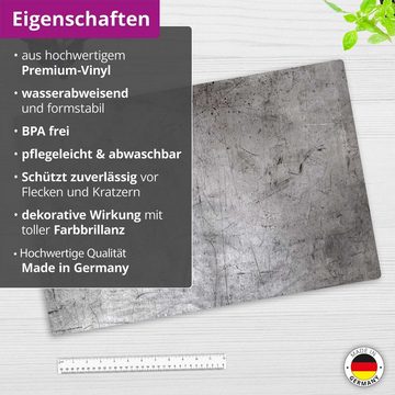 cover-your-desk.de Schreibtischunterlage abwaschbar - Vintage Metallplatte - premium Vinyl - Made in Germany