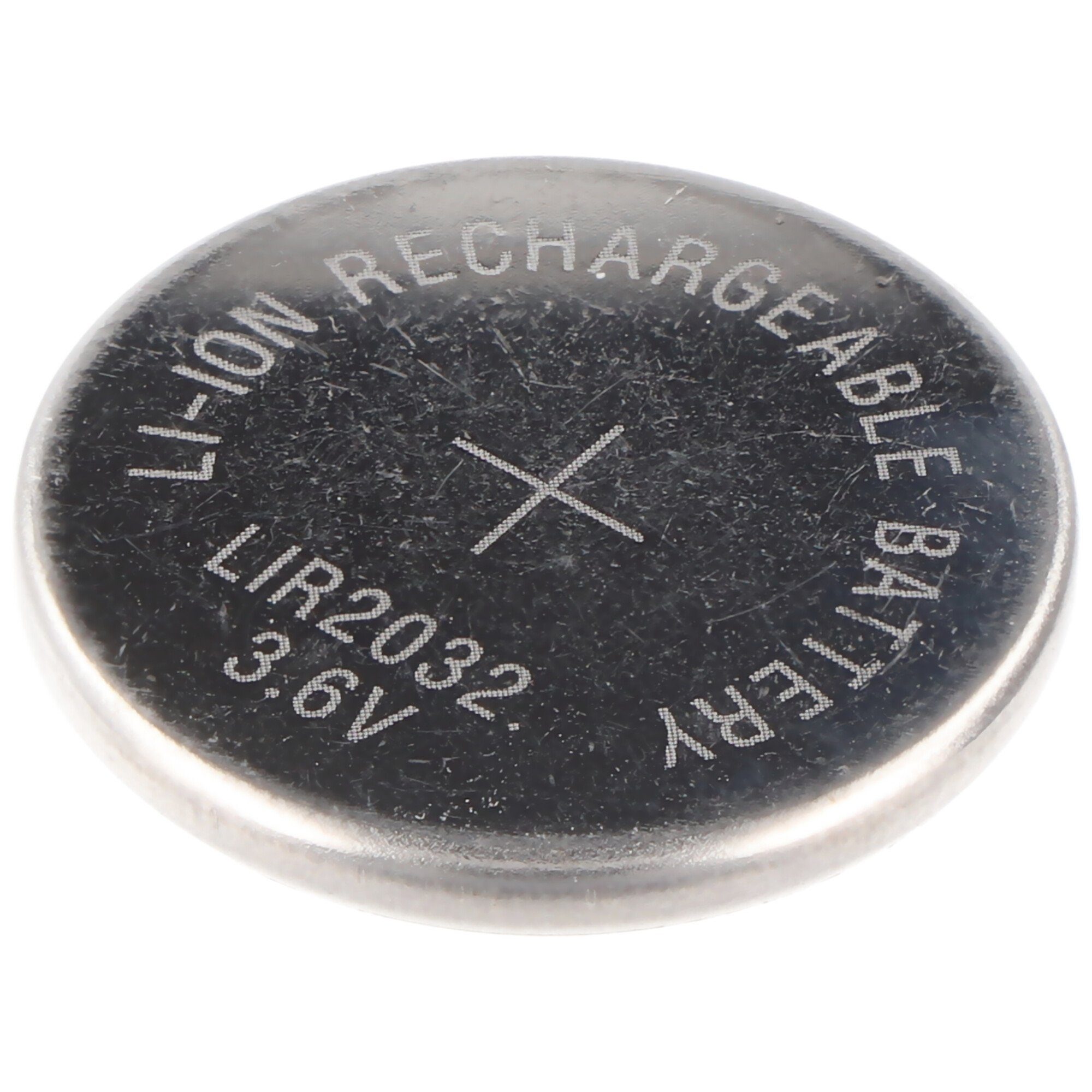 AccuCell LIR2032 Li-Ion Akku 3,6V Akku LIR 2032, 3,2 x 20 mm, 3.6V Button Cell Akku 45 mAh (3,7 V)