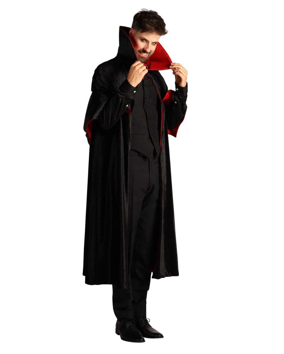 Vampir-Kostüm Luxuriöses Vampir Cape mit Stehkragen