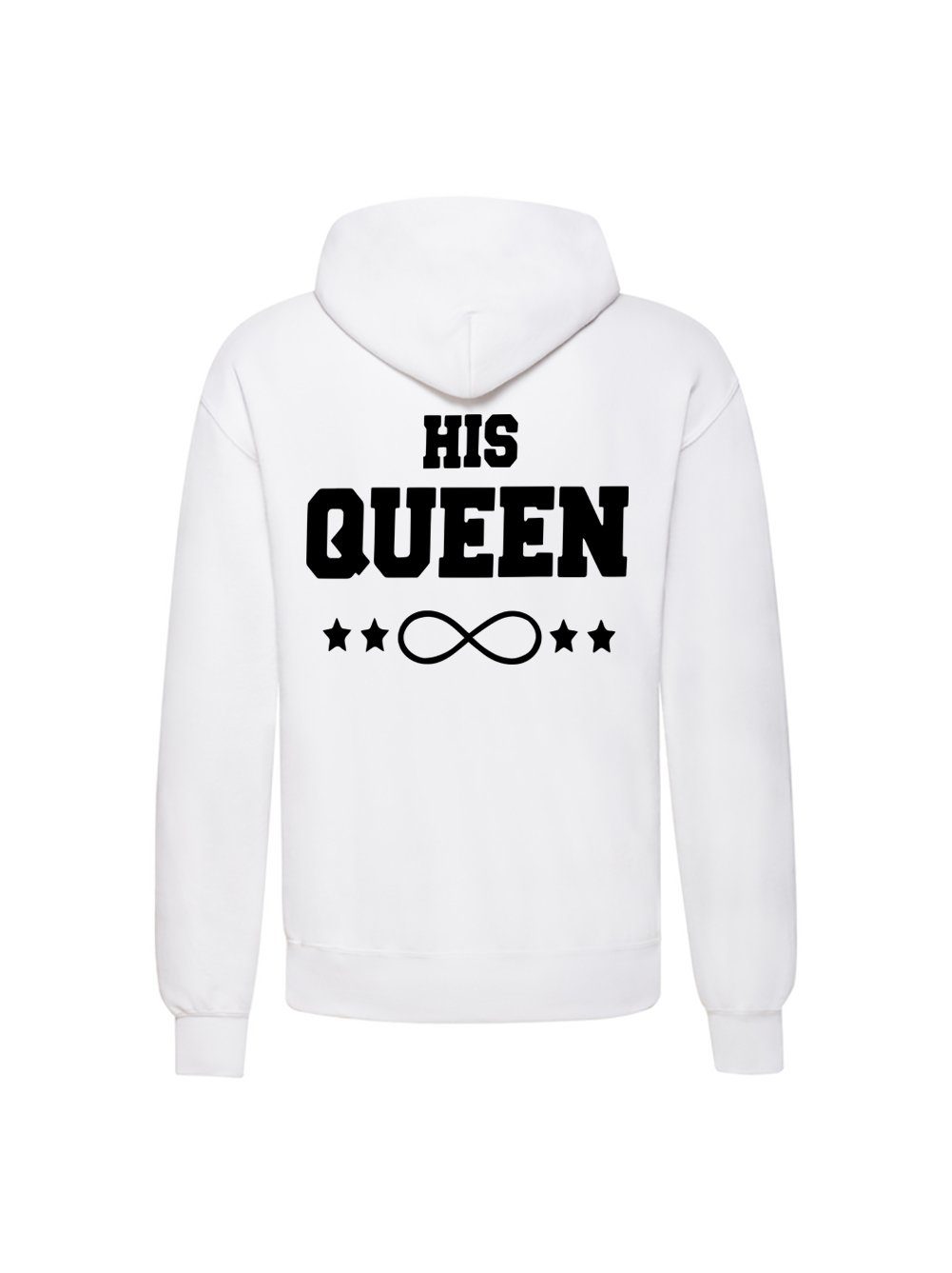 Couples Shop Kapuzenpullover The King & His Queen Hoodie Pullover mit modischem Print – Bild 3 von 5