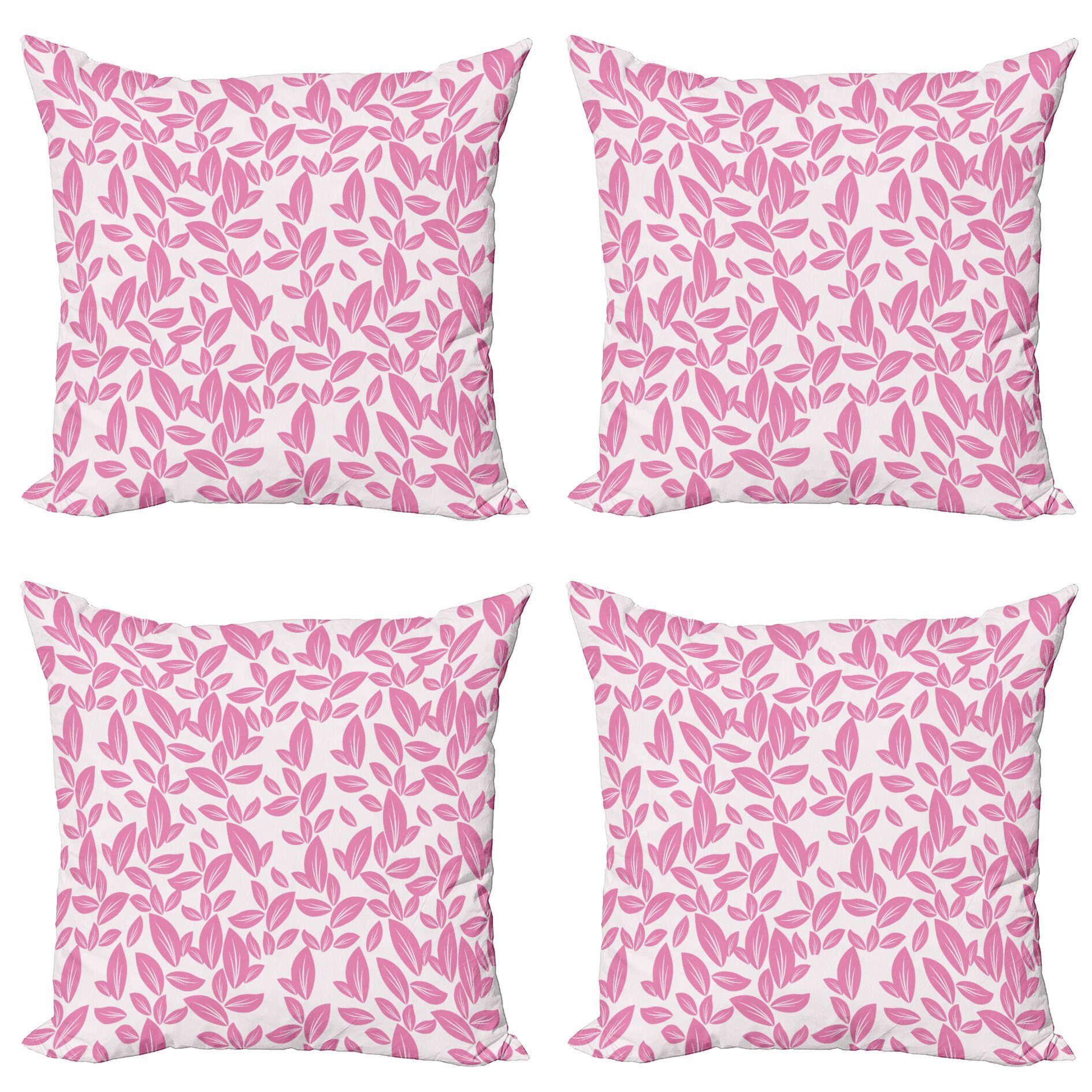Kissenbezüge Modern Accent Doppelseitiger Digitaldruck, Abakuhaus (4 Stück), Blume Big Pink Petals