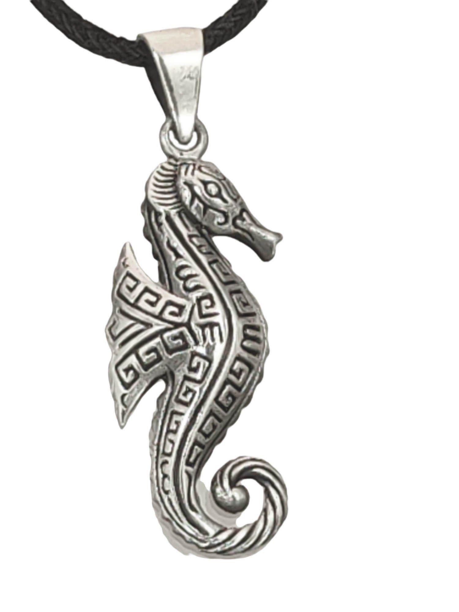 Kiss of Leather Kettenanhänger Seepferd Seepferdchen Anhänger aus 925 Sterling Silber Kettenanhänger Nr.435 | Kettenanhänger