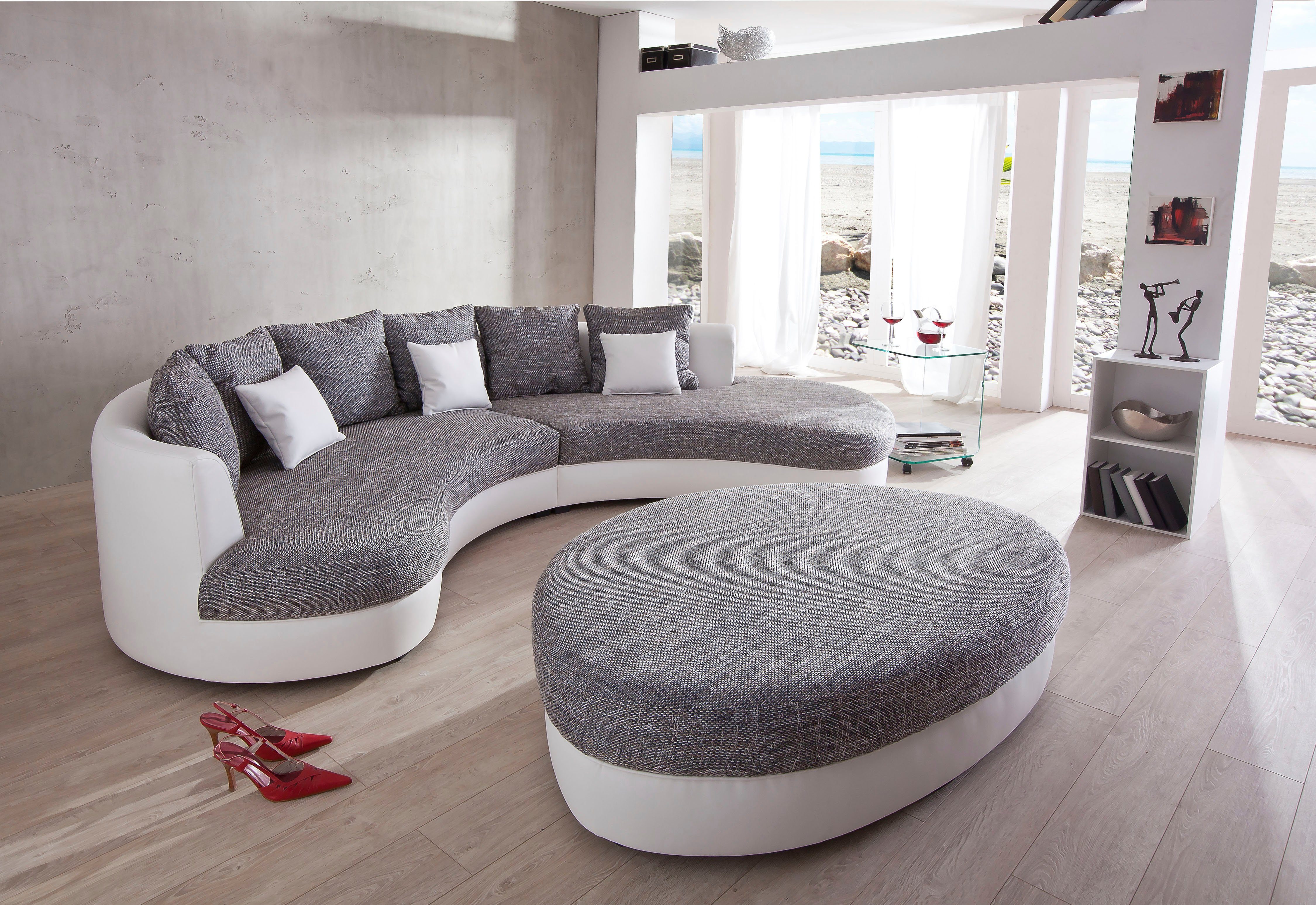 Home affaire Polsterhocker Limoncello modern und bequem, tolle Detailverarbeitung – Bild 3 von 5
