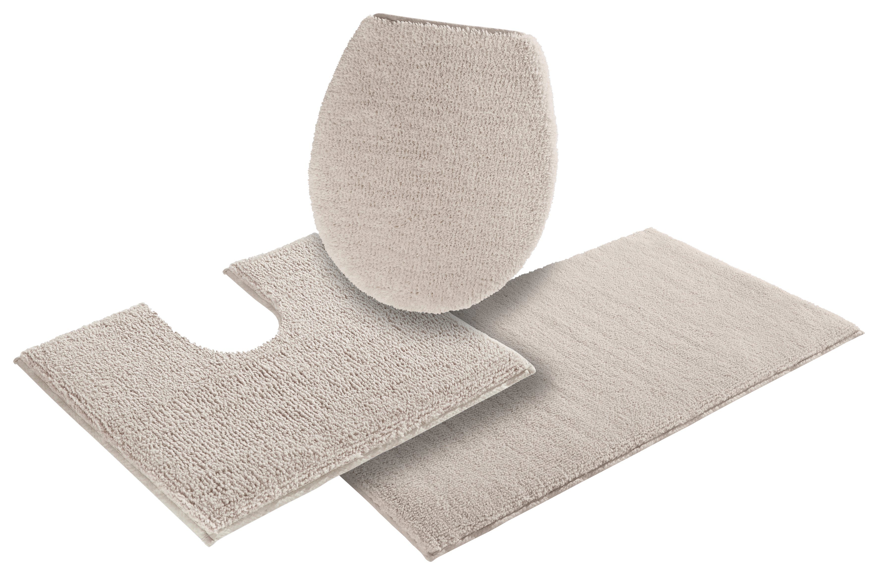 my home Badematte Vanessa, Badvorleger, Badezimmer Teppich, Höhe 10 mm, rut günstig online kaufen