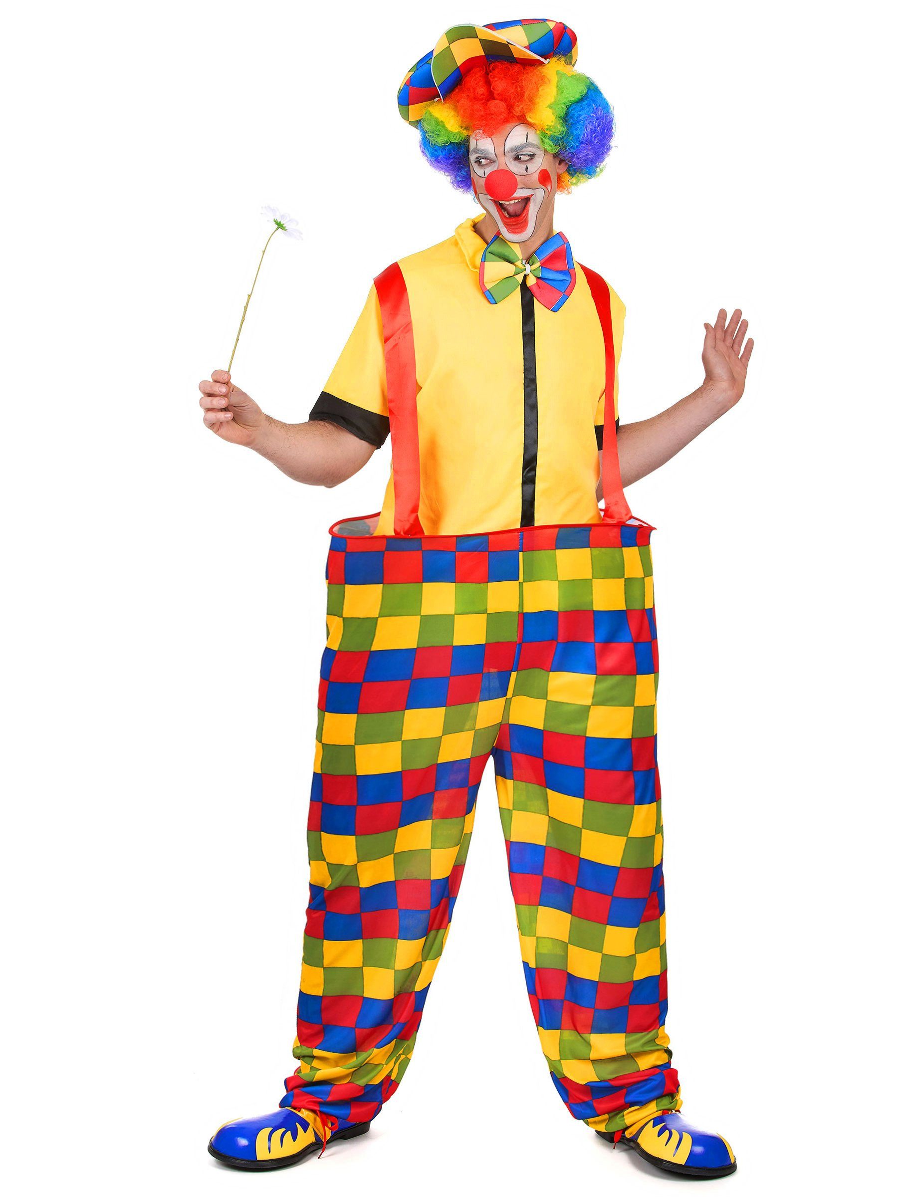JADEO Clown-Kostüm Lustiger Zirkus-Clown Kostüm Zirkus bunt