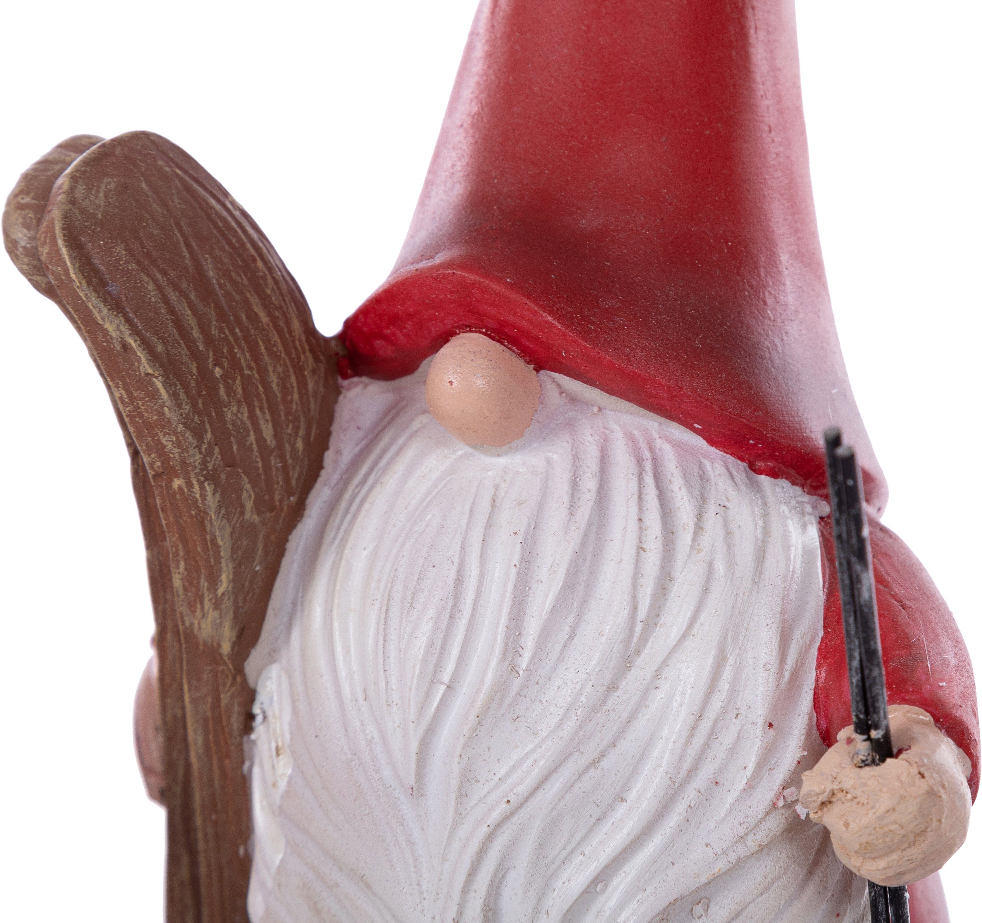 Myflair Möbel & Accessoires Weihnachtsfigur Weihnachtsdeko rot (Set, 2 St), Wichtel auf Skiern, Höhe ca. 20 cm