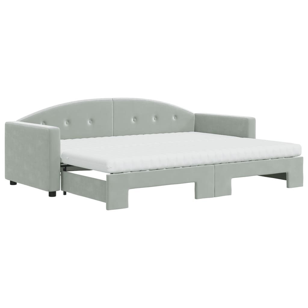 vidaXL Bett Tagesbett Ausziehbar mit Matratzen günstig online kaufen